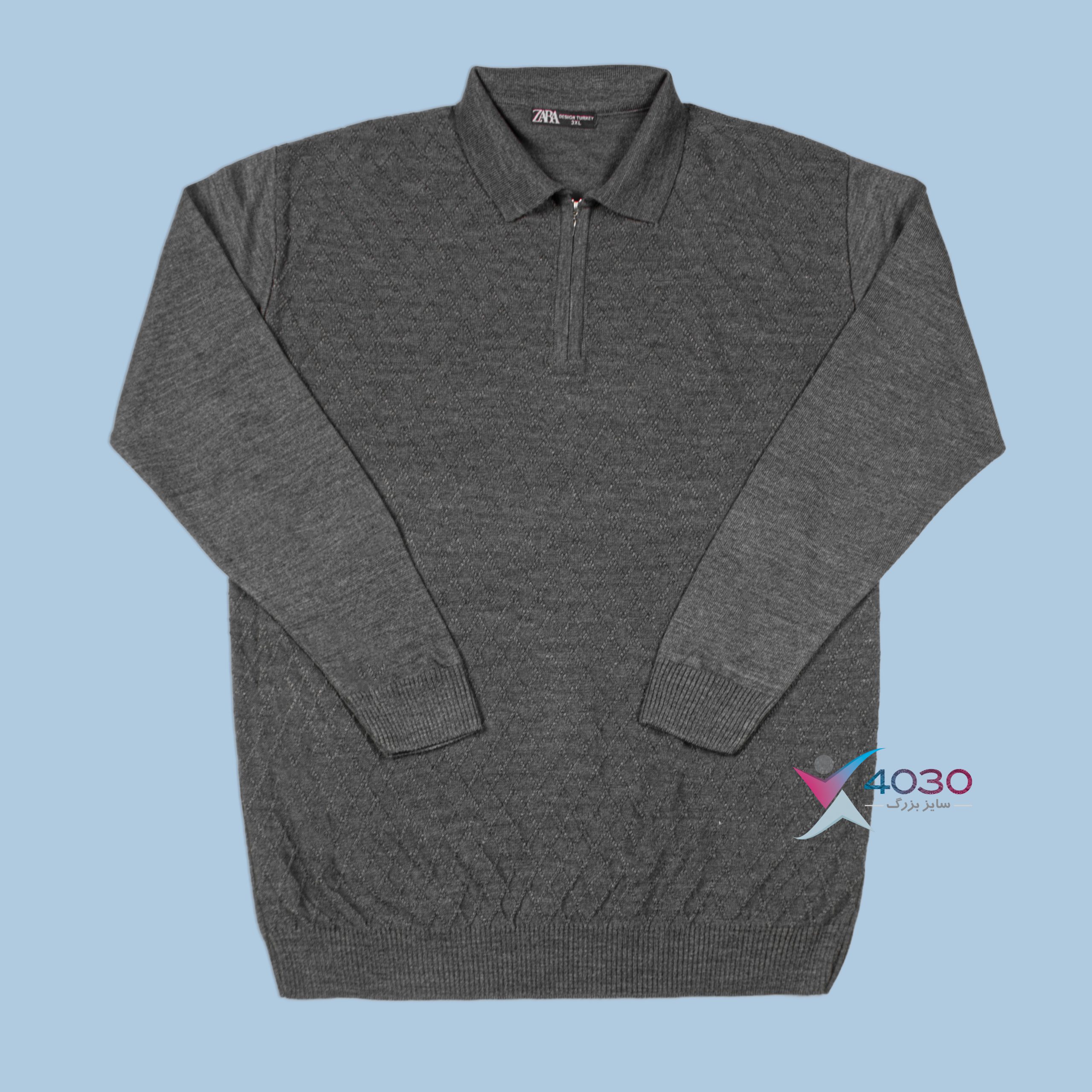 بلوز بافت نیم زیپ ZARA سایزبزرگ ( 5296 ) - Image 14