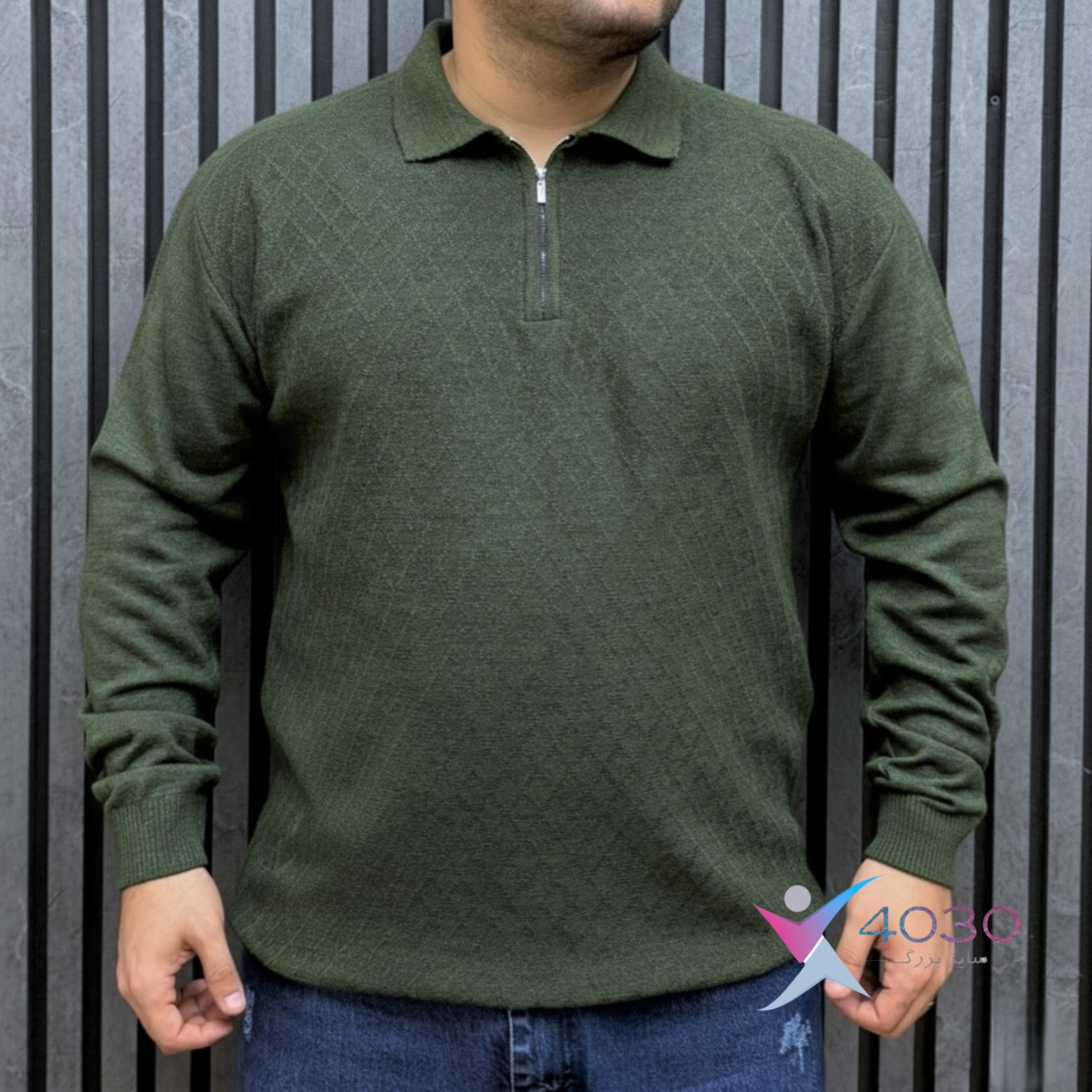 بلوز بافت نیم زیپ ZARA سایزبزرگ ( 5296 ) - Image 5