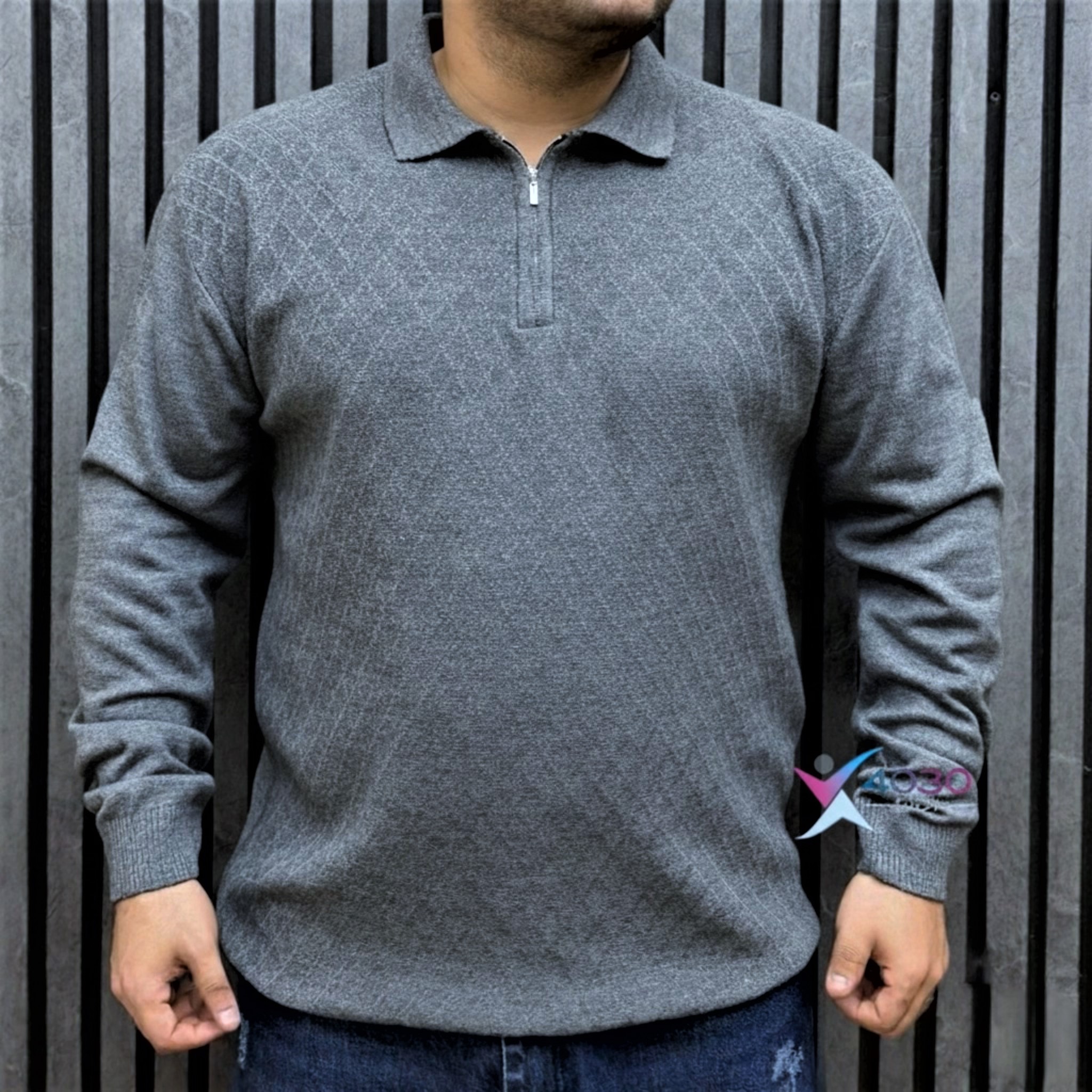 بلوز بافت نیم زیپ ZARA سایزبزرگ ( 5296 ) - Image 4