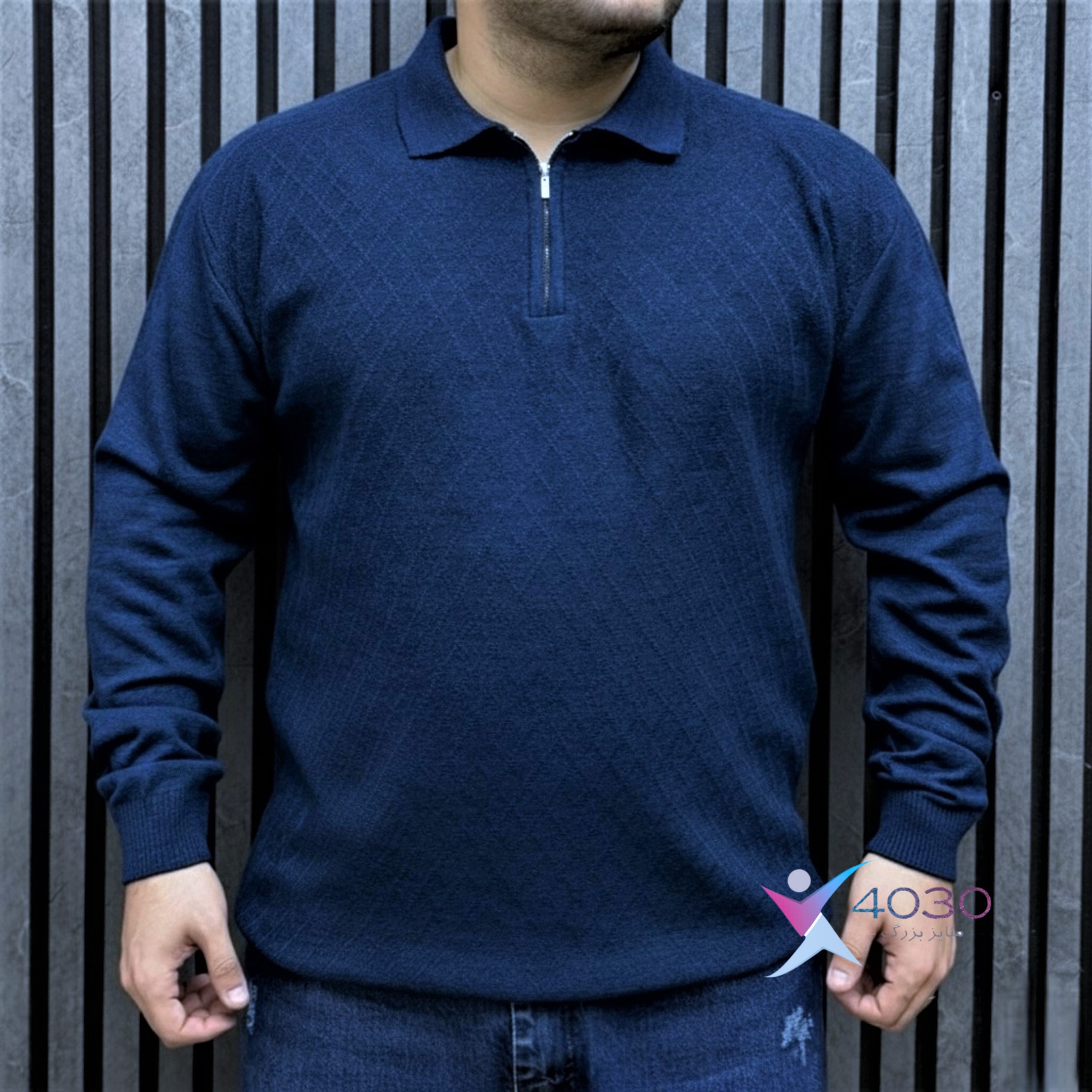 بلوز بافت نیم زیپ ZARA سایزبزرگ ( 5296 ) - Image 3