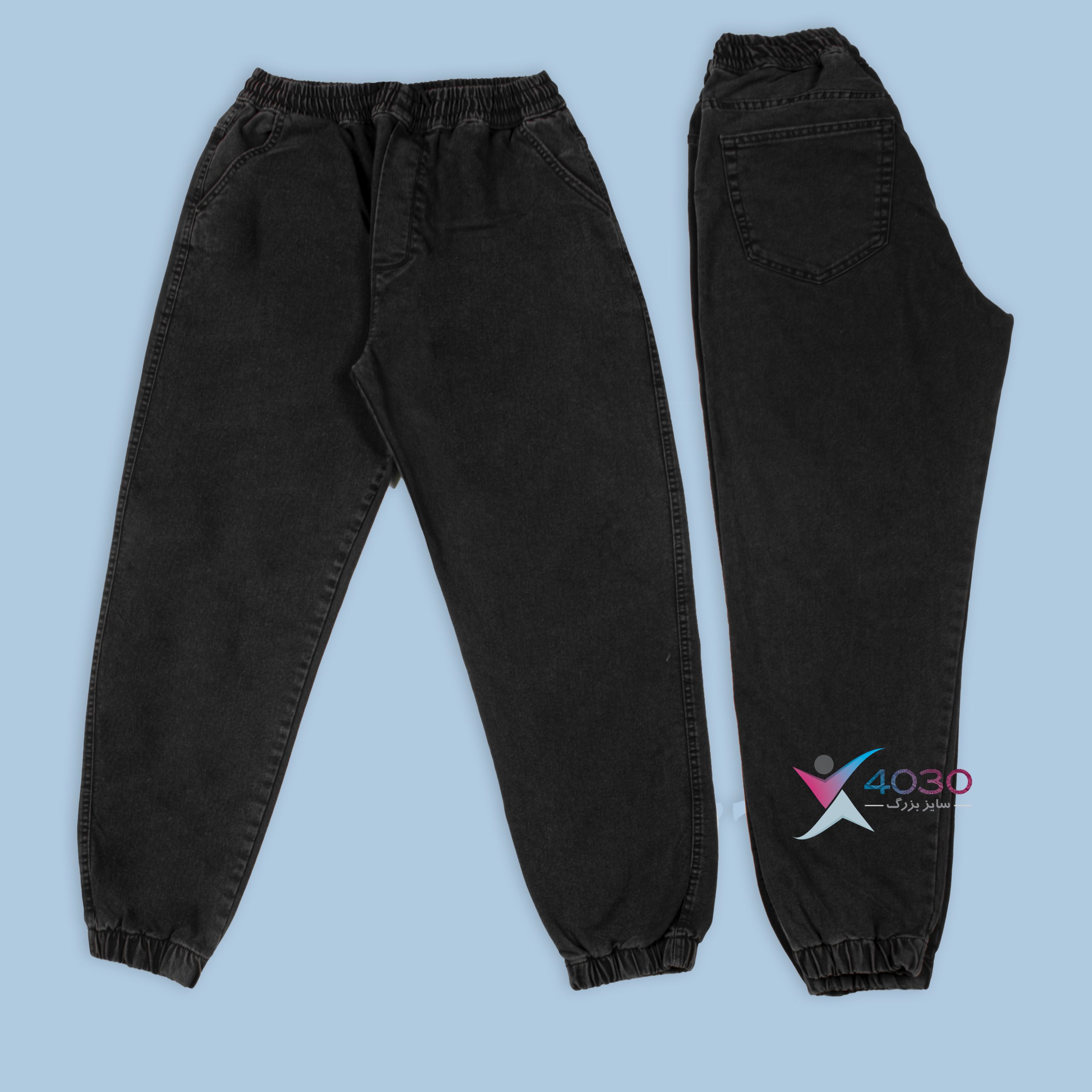 شلوار جین کمرکِش دمپا کِش سایزبزرگ ( 3808 ) - Image 14