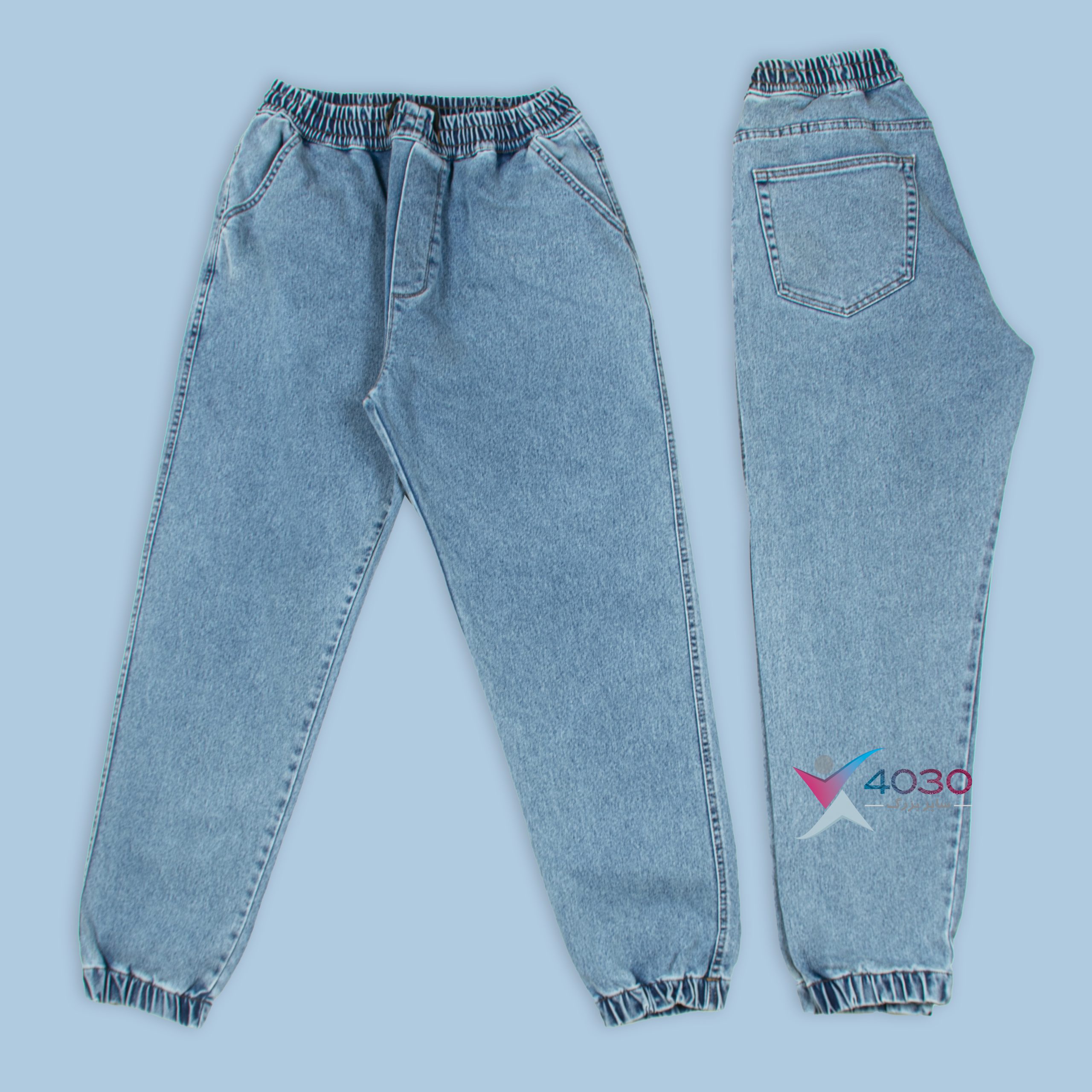 شلوار جین کمرکِش دمپا کِش سایزبزرگ ( 3808 ) - Image 12