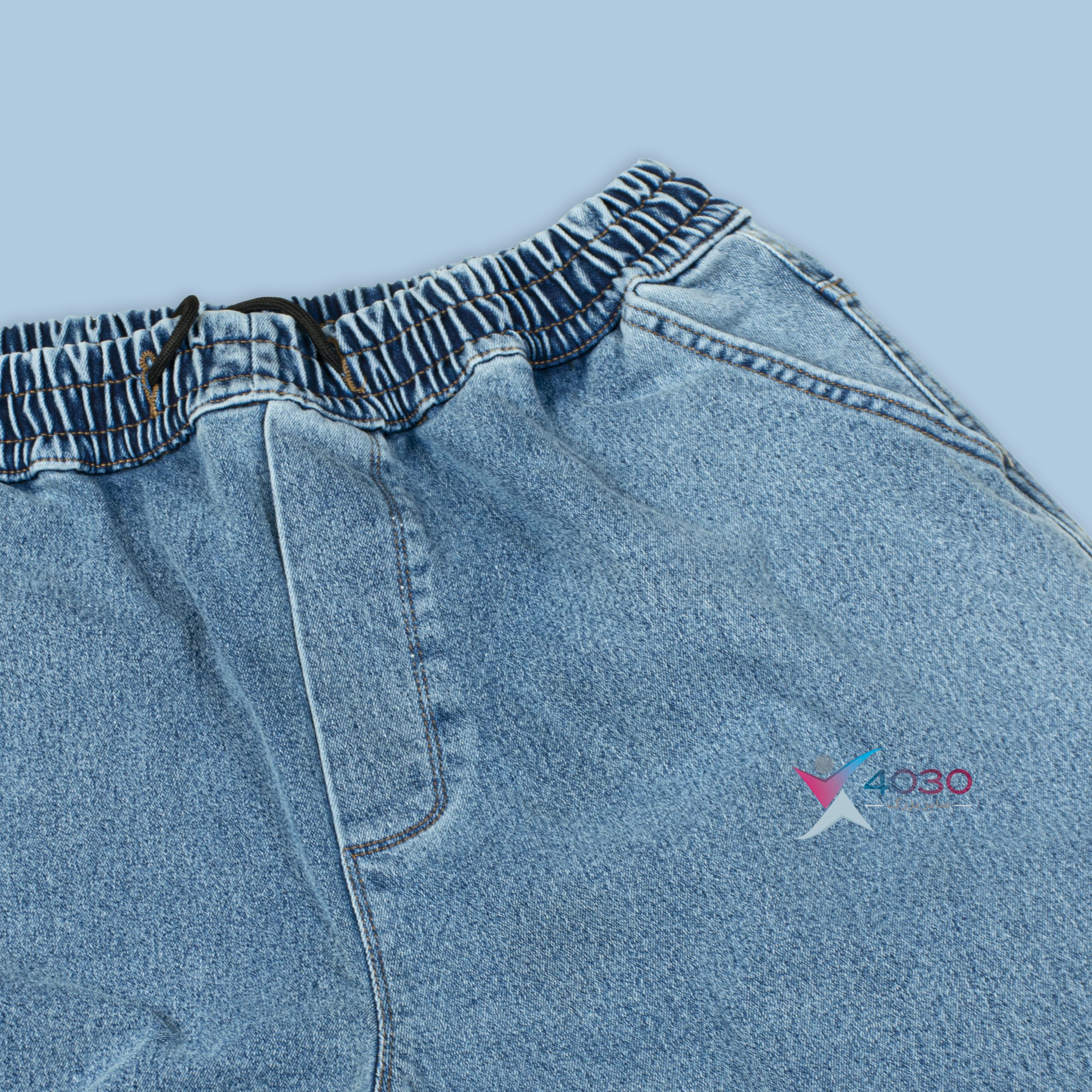 شلوار جین کمرکِش دمپا کِش سایزبزرگ ( 3808 ) - Image 11