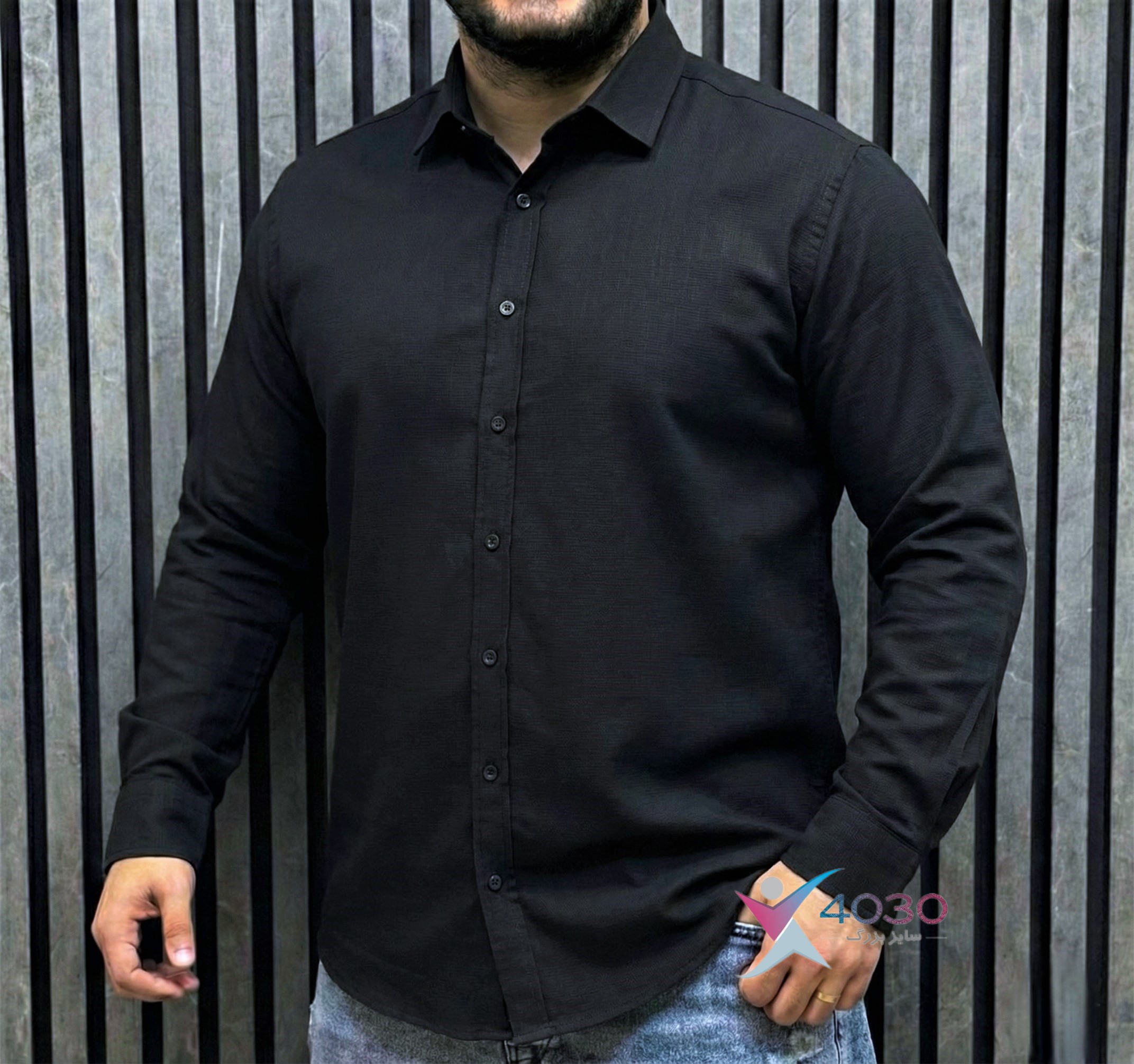 پیراهن Linen بیسیک سایزبزرگ ( 2723 ) - Image 4