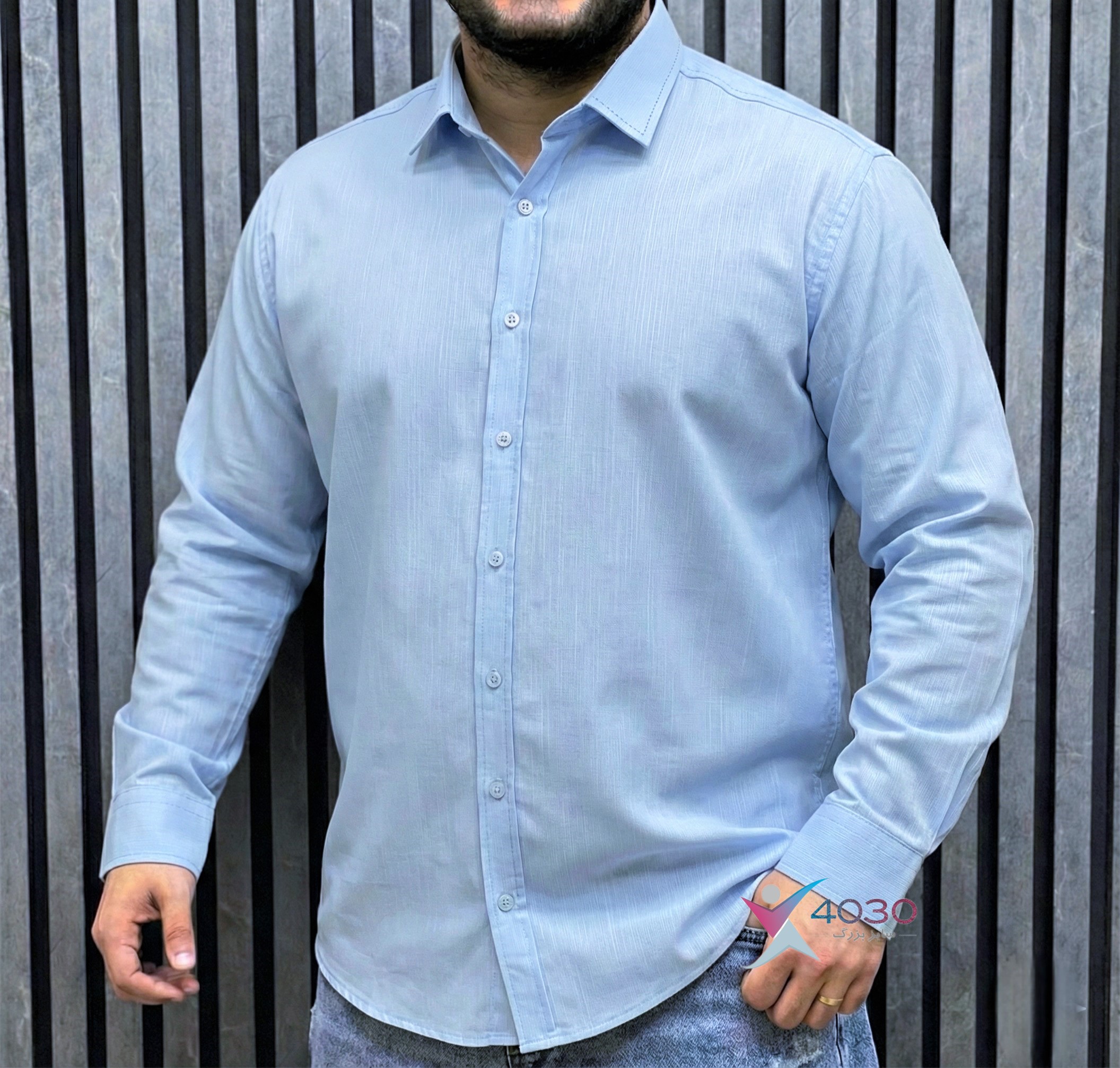 پیراهن Linen بیسیک سایزبزرگ ( 2723 ) - Image 5