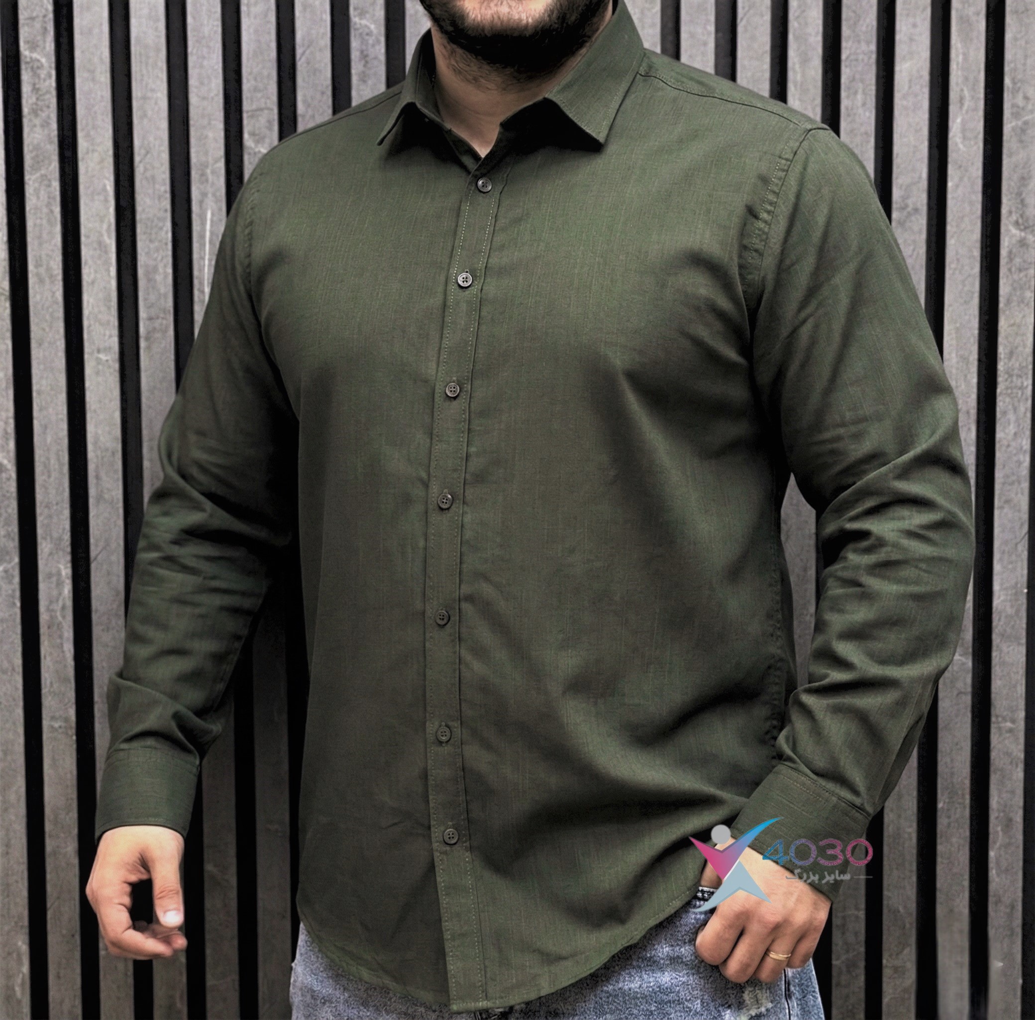 پیراهن Linen بیسیک سایزبزرگ ( 2723 ) - Image 7