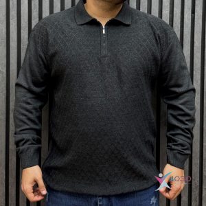 بلوز بافت نیم زیپ ZARA سایزبزرگ ( 5296 )