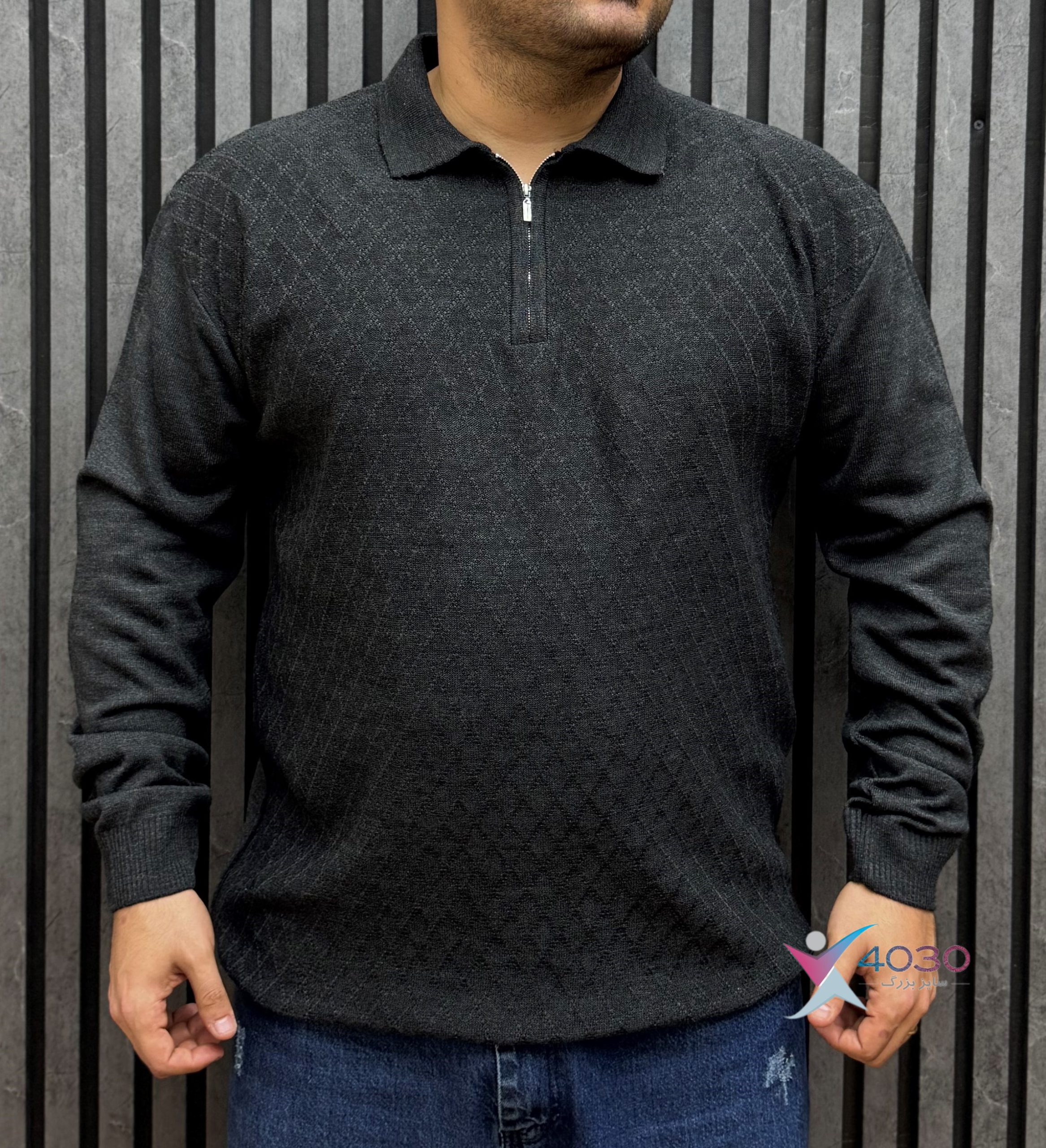 بلوز بافت نیم زیپ ZARA سایزبزرگ ( 5296 ) - Image 2