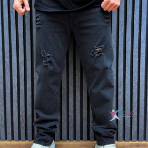 شلوار جین زاپدار Charcoal سایزبزرگ ( 4512 )