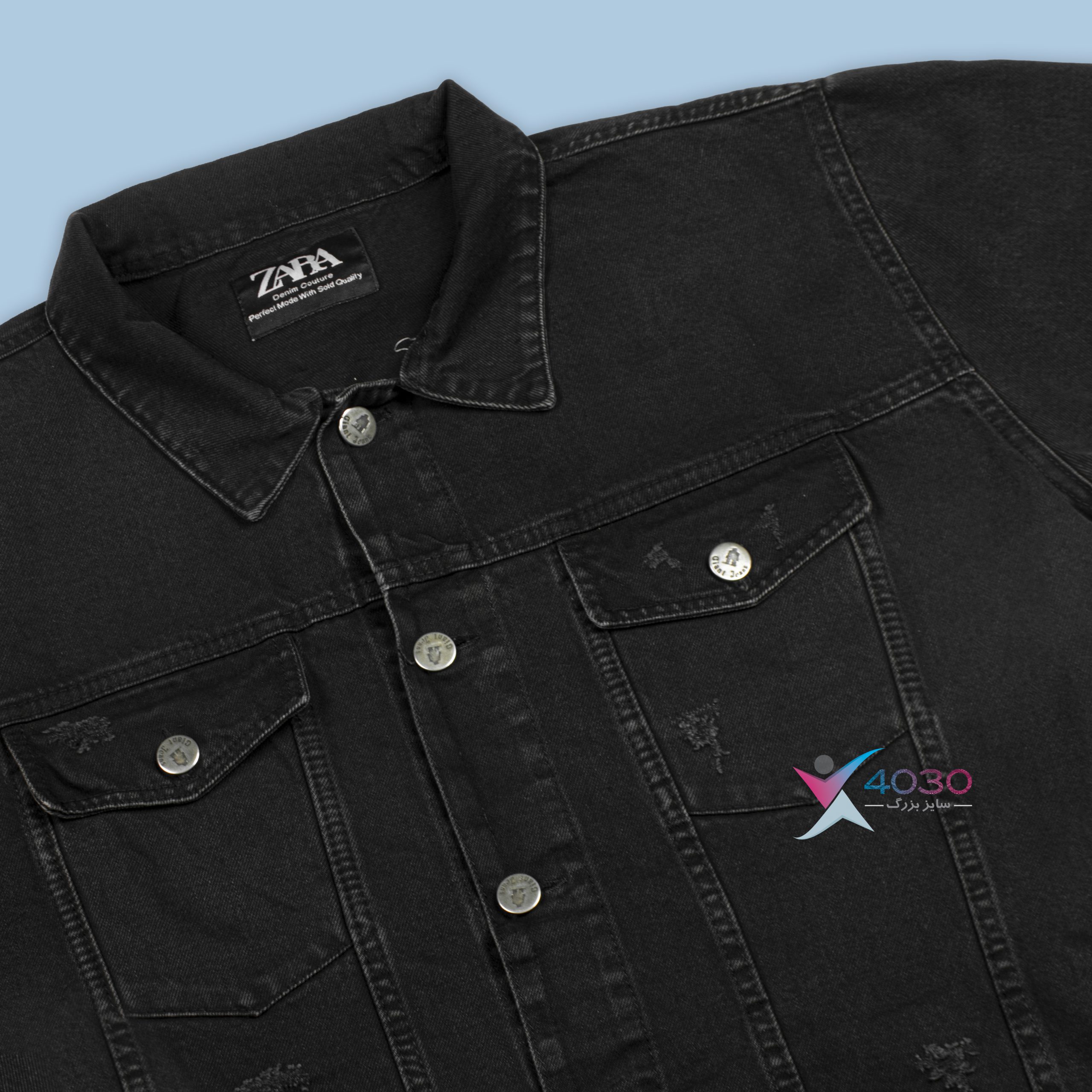 کت جین Charcoal سایزبزرگ ( 5317 ) - Image 4