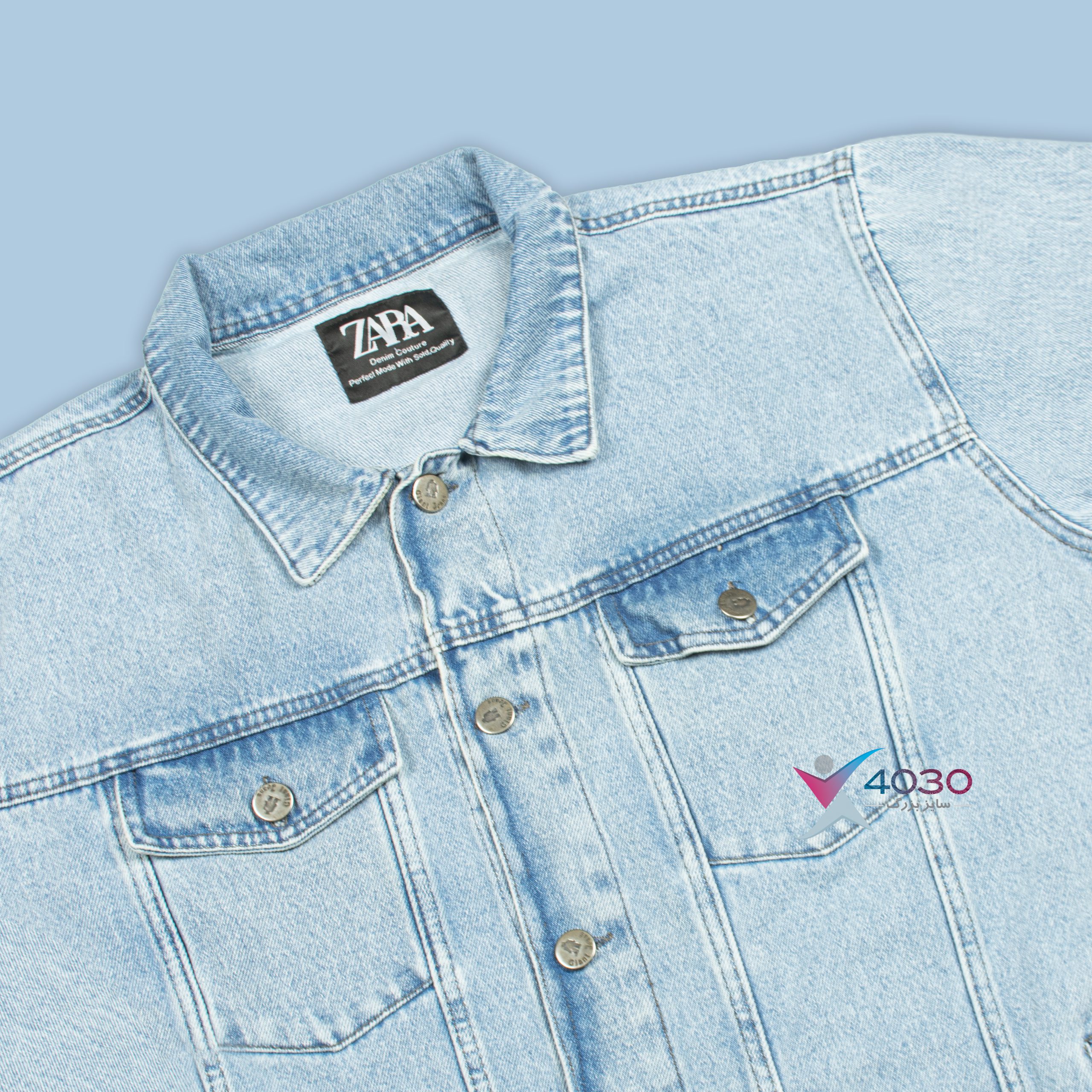 کت جین LIGHT BLUE سایزبزرگ ( 5318 ) - Image 4