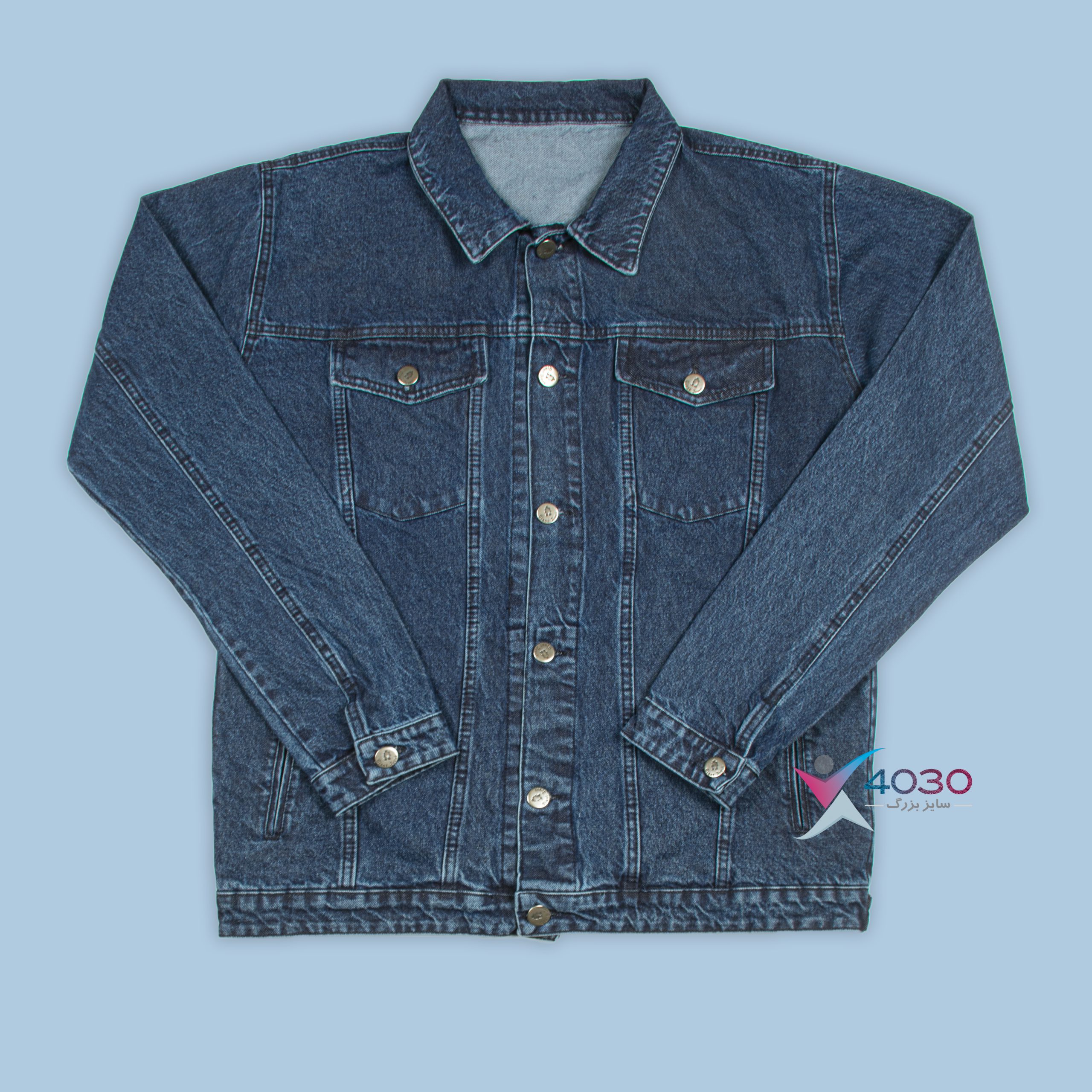 کت جین Navy blue سایزبزرگ ( 5319 )