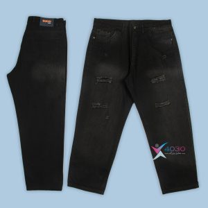 شلوار جین زاپدار بگ استایل سایزبزرگ ( 4510 )