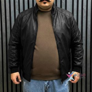 کاپشن چرم بیسیک BLACK سوپرسایز ( 5300 )