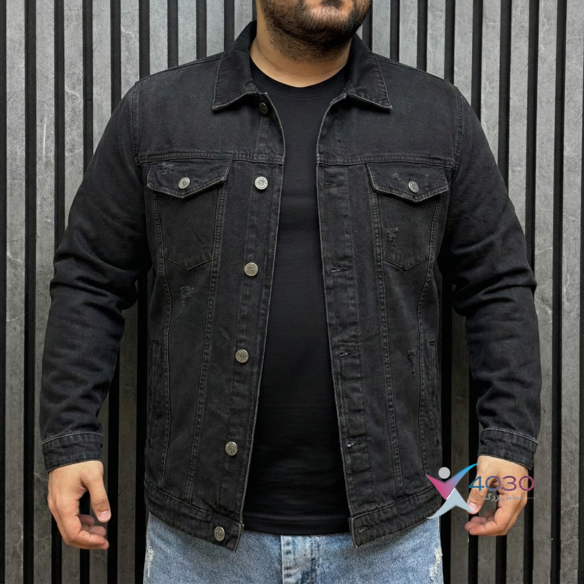 کت جین Charcoal سایزبزرگ ( 5317 ) - Image 2