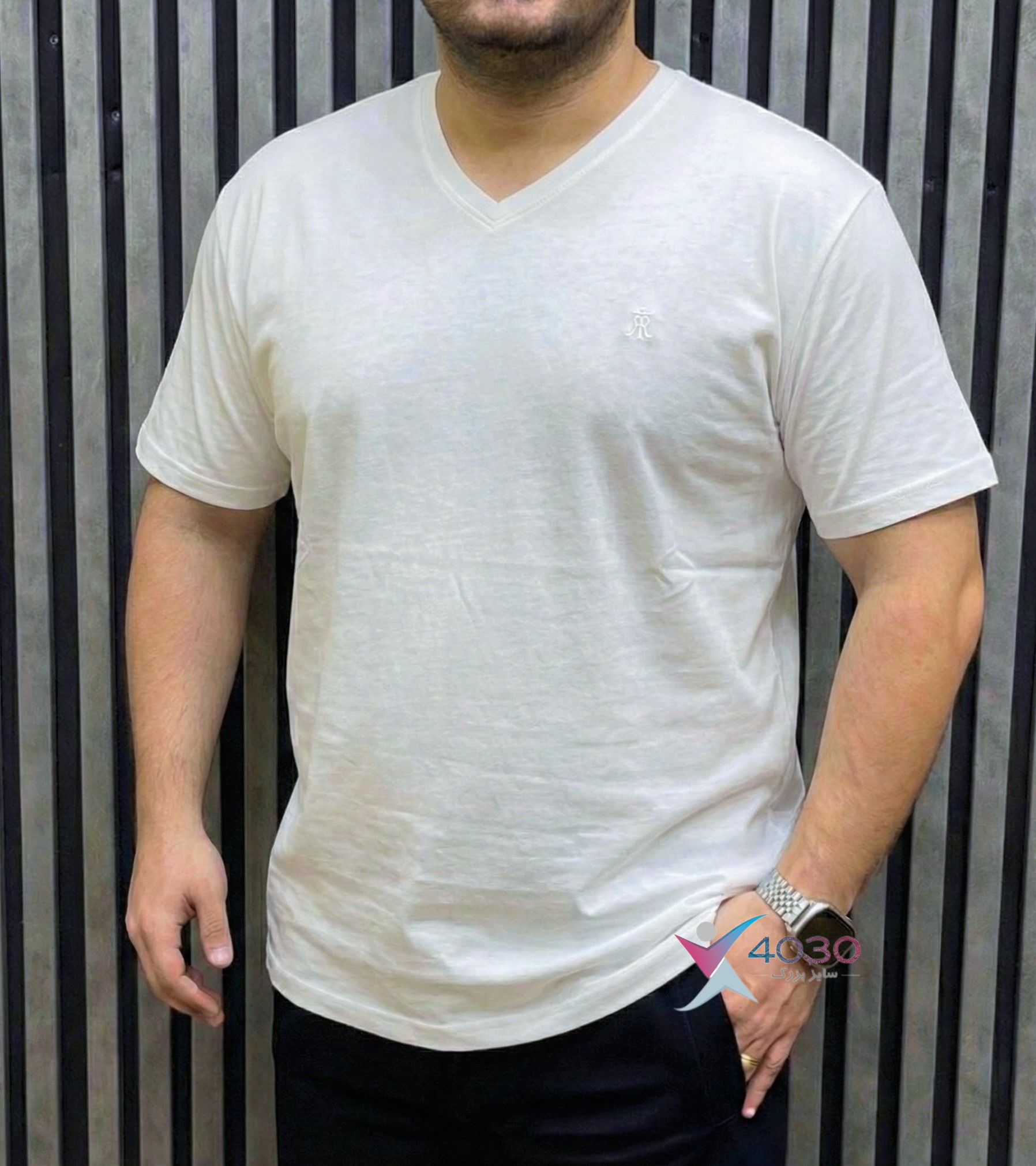 تیشرت یقه هفت Rugatchi سایزبزرگ ( 676 ) - Image 5