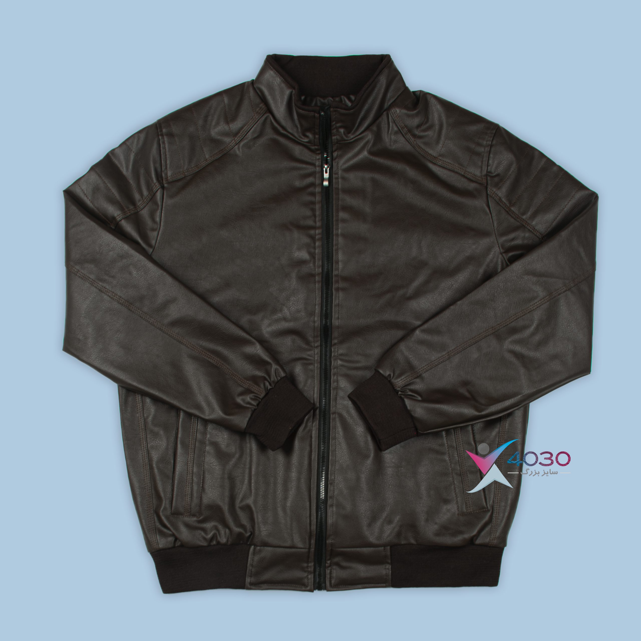 کاپشن چرم بیسیک Brown سایزبزرگ ( 5320 )