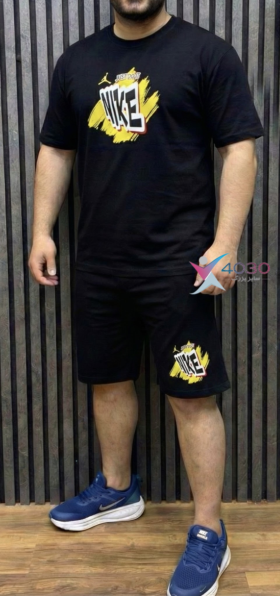 ست تیشرت و شلوارک JUST DO IT سایزبزرگ ( 8289 ) - Image 2
