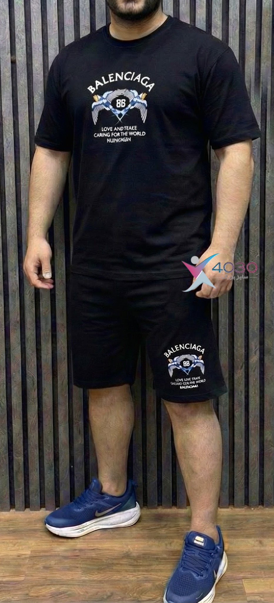 ست تیشرت و شلوارک BALENCIAGA سایزبزرگ ( 8292 ) - Image 2