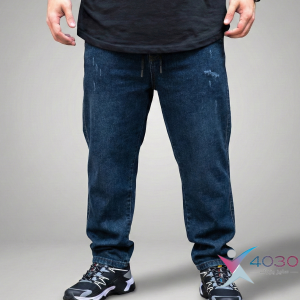 شلوار جین کمرکش ZARA دمپا ساده سایزبزرگ ( 3818 )