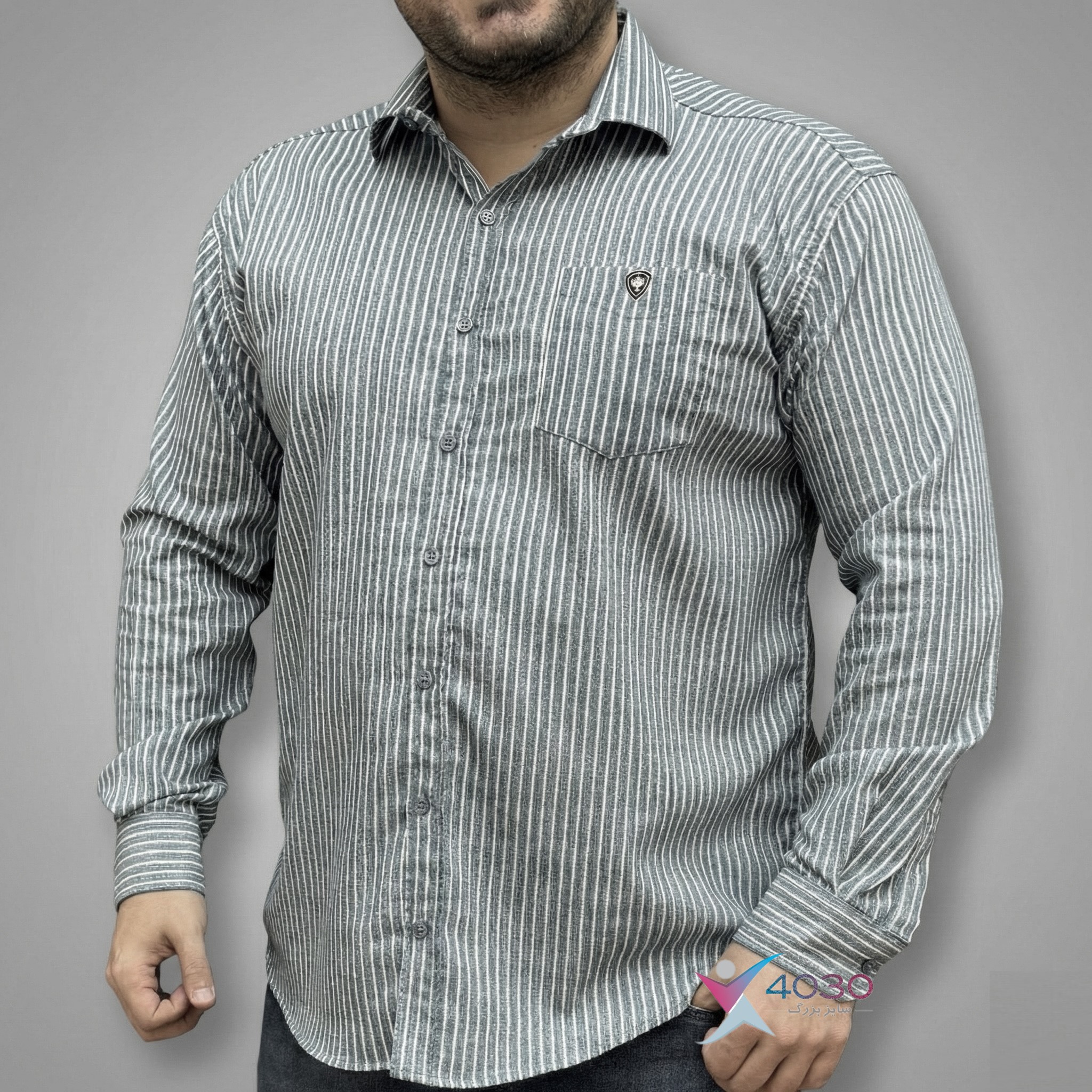 پیراهن راه راه NEXT سایزبزرگ ( 2747 ) - Image 4