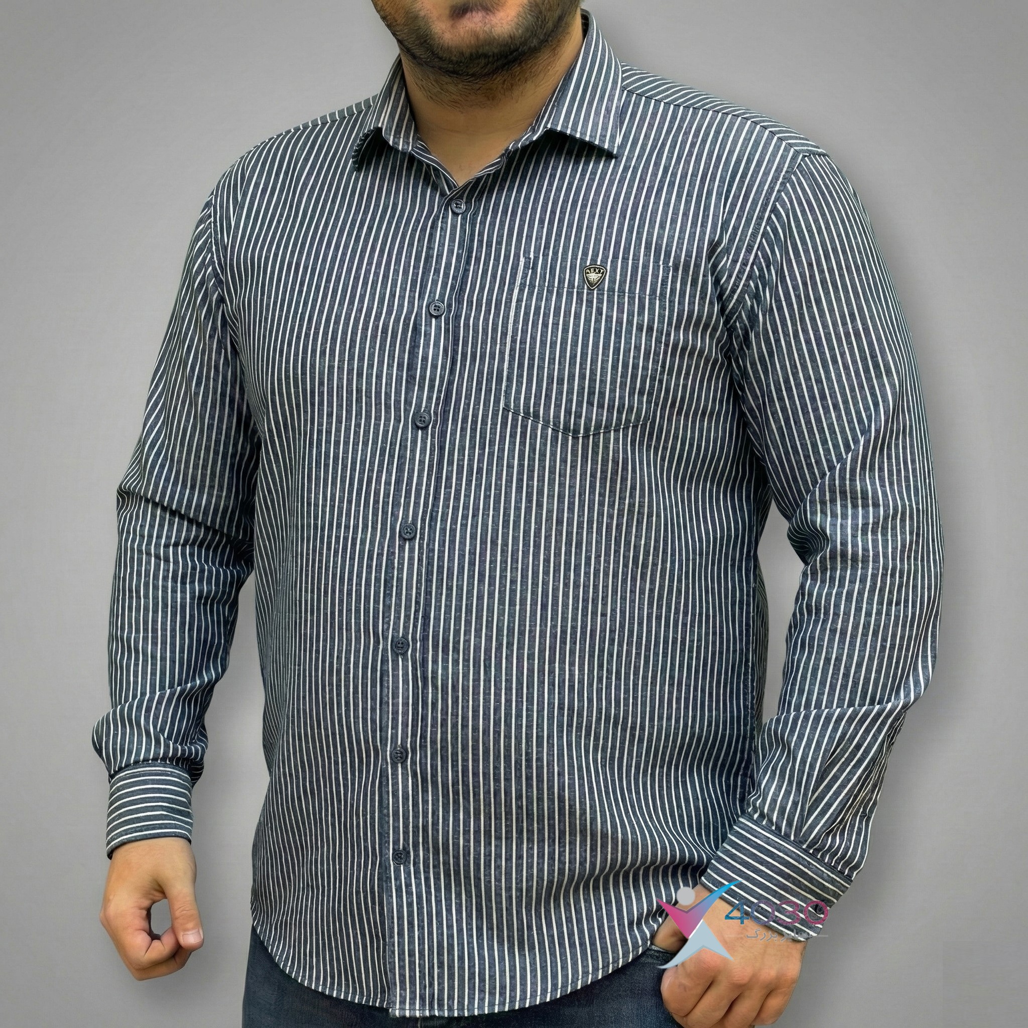 پیراهن راه راه NEXT سایزبزرگ ( 2747 ) - Image 3