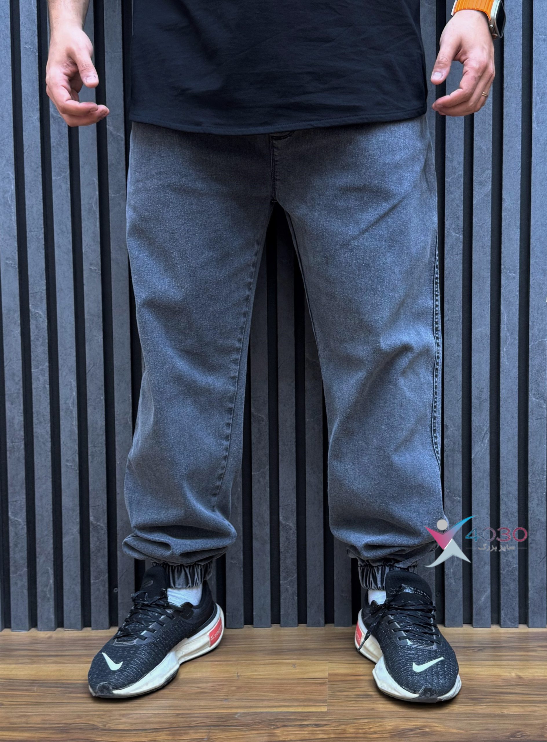 شلوار جین کمرکِش دمپا کِش سایزبزرگ ( 3808 ) - Image 3