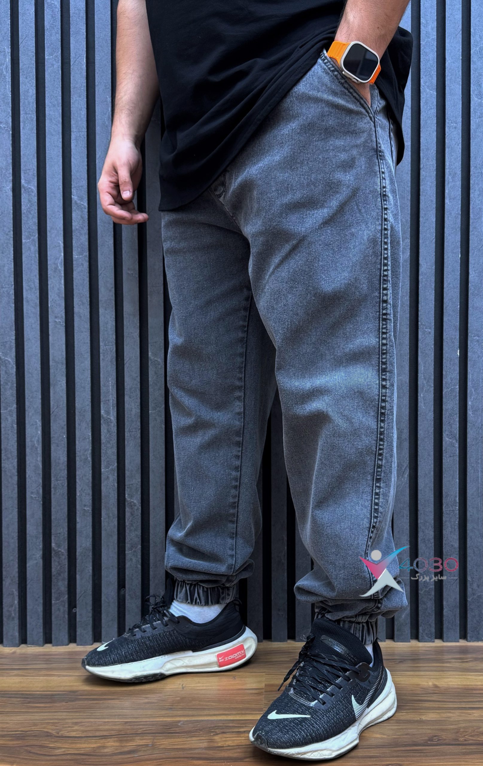 شلوار جین کمرکِش دمپا کِش سایزبزرگ ( 3808 ) - Image 2