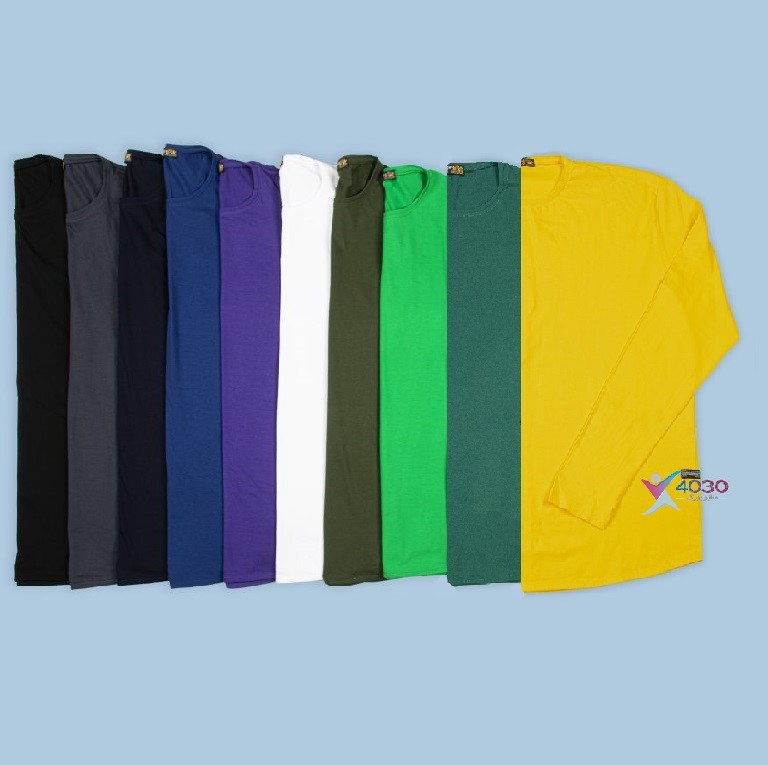 تیشرت بیسیک آستین بلند سایزبزرگ ( 320 )