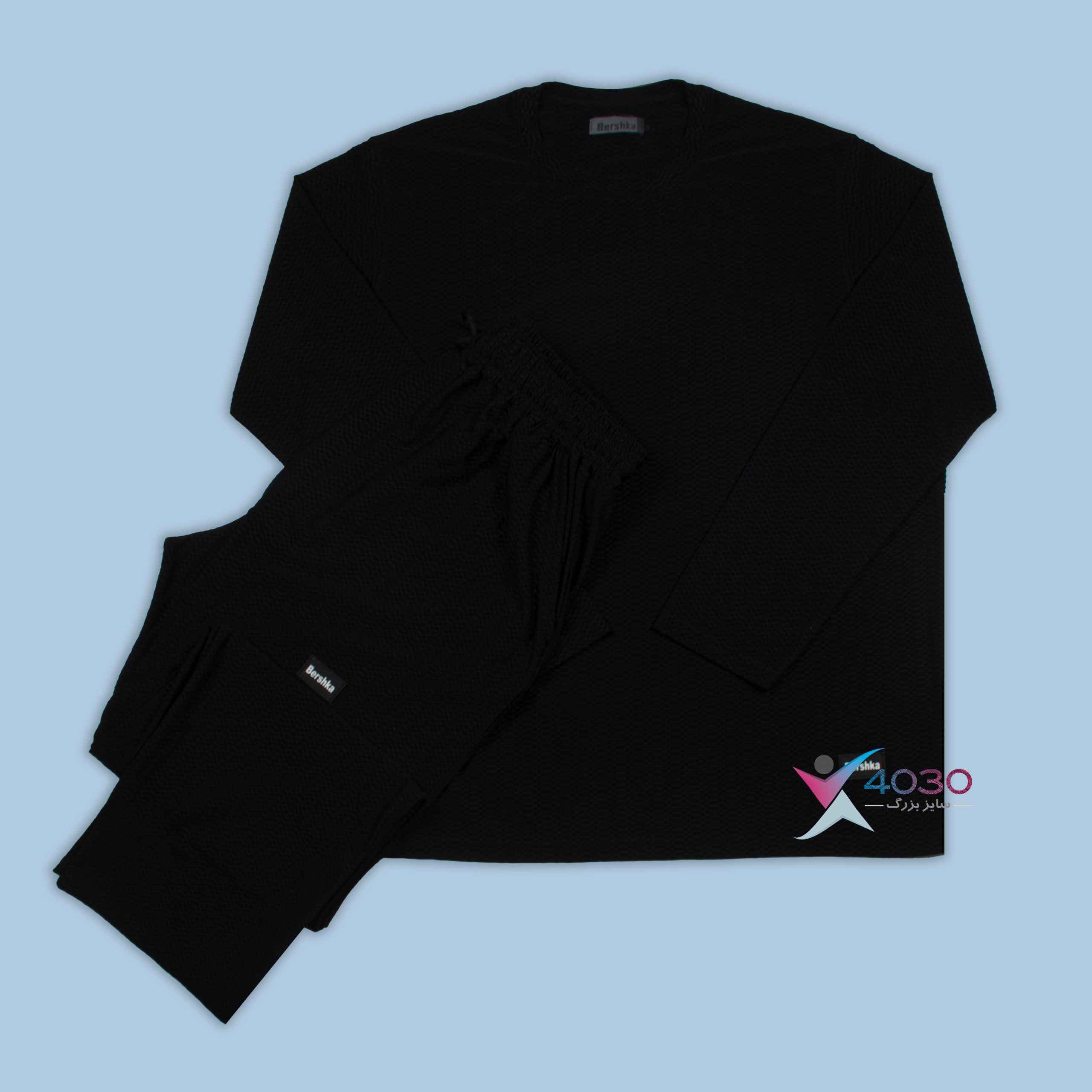 ست بلوز و شلوار BERSHKA سایزبزرگ ( 8298 )