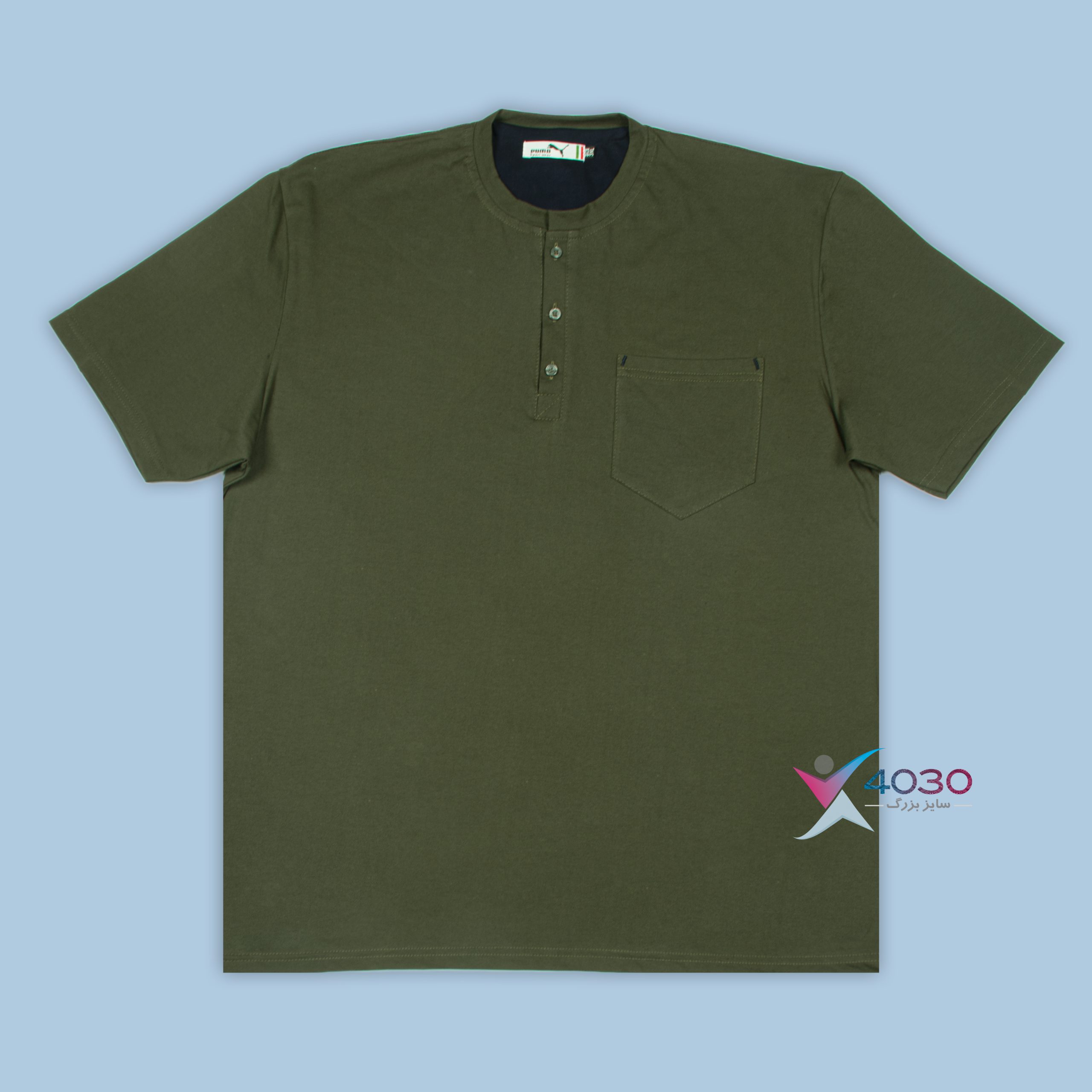 تیشرت THREE BUTTONS سایزبزرگ ( 695 ) - Image 17