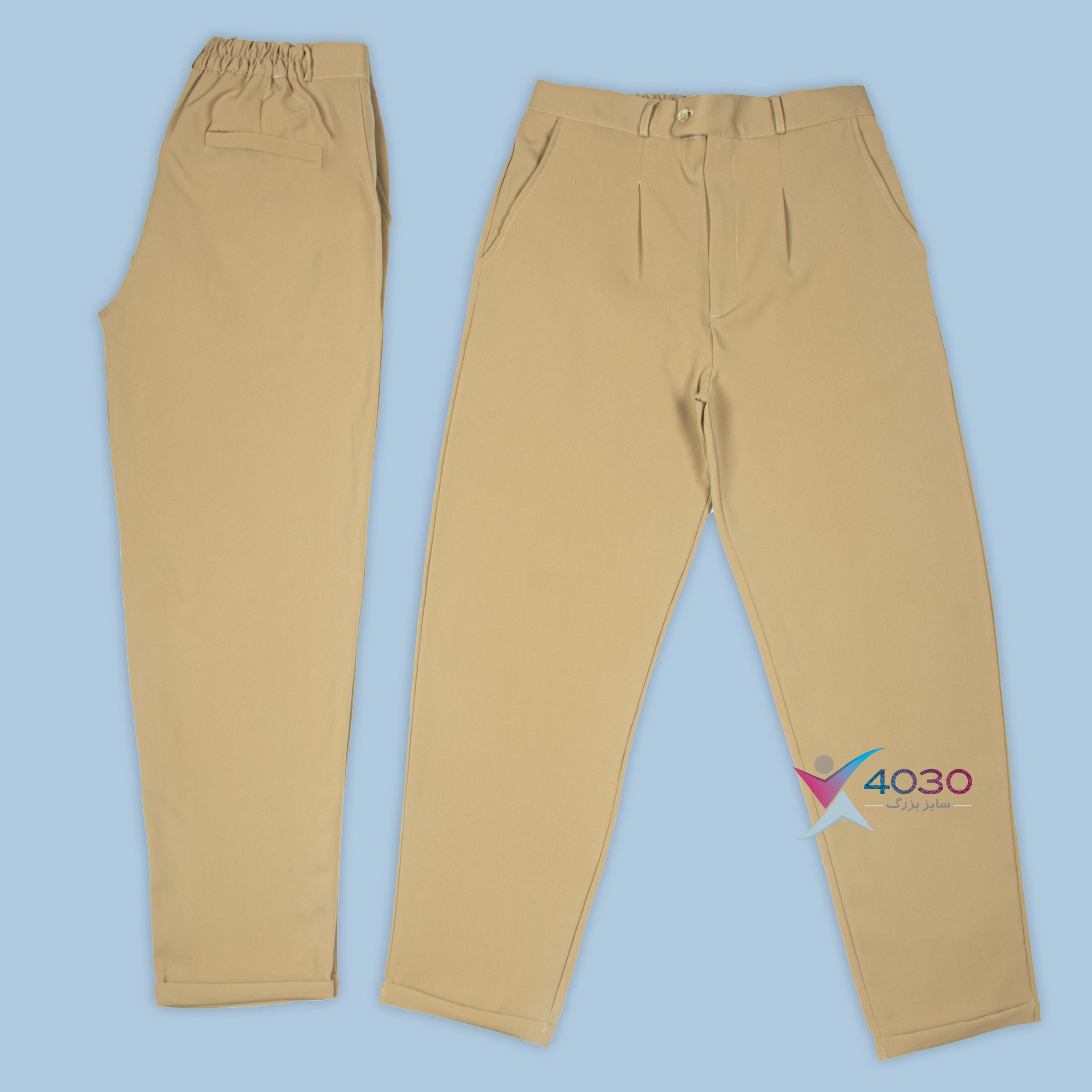 شلوار بگ کمرکش مام اورجینال سایزبزرگ ( 3822 ) - Image 8