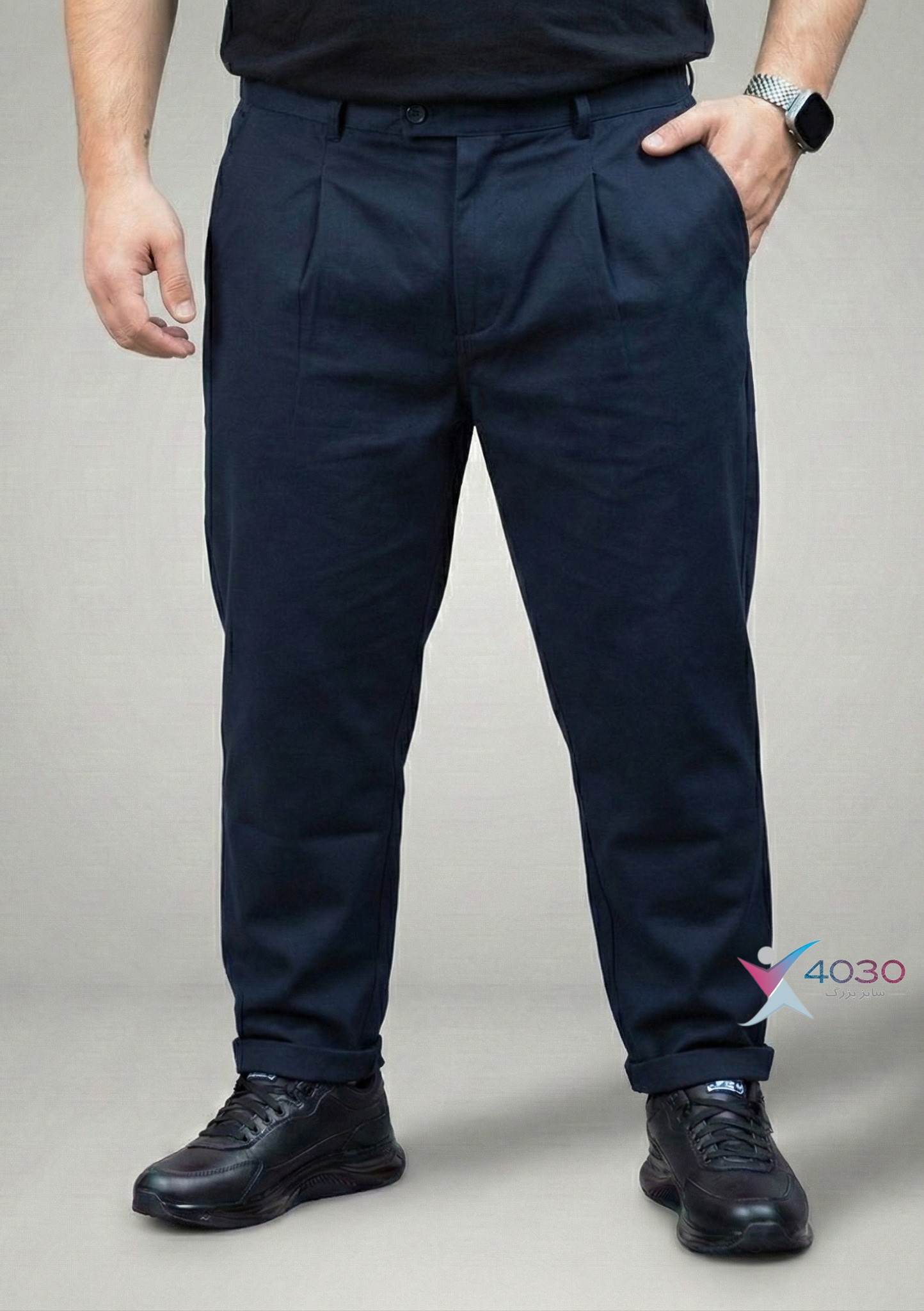 شلوار بگ کمرکش مام اورجینال سایزبزرگ ( 3822 ) - Image 4