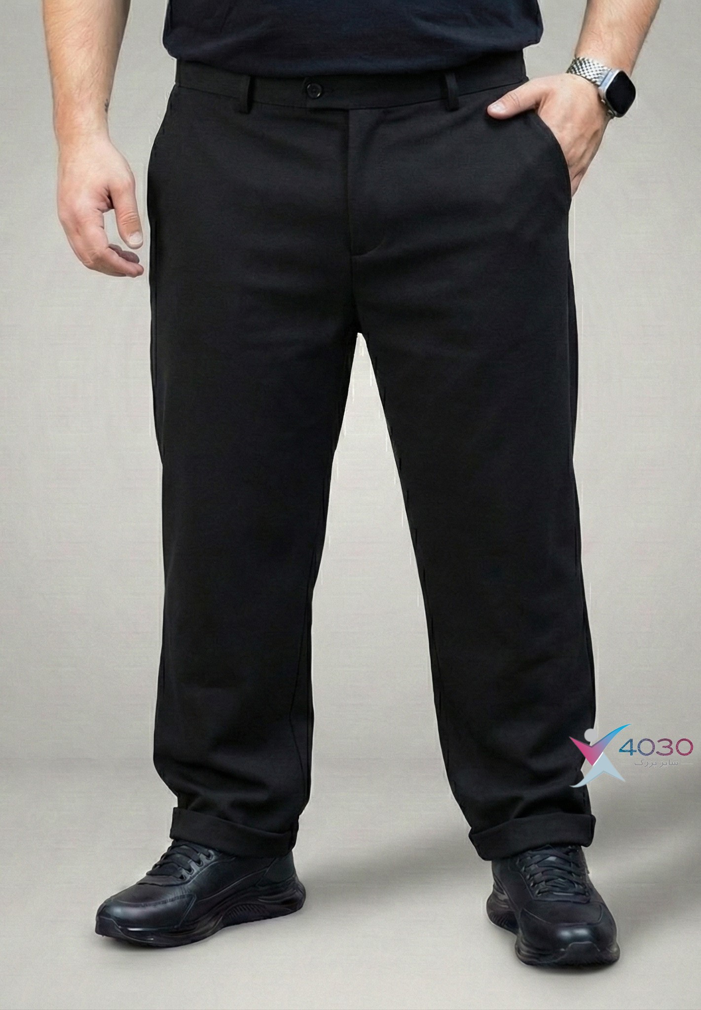 شلوار بگ کمرکش مام اورجینال سایزبزرگ ( 3822 ) - Image 3