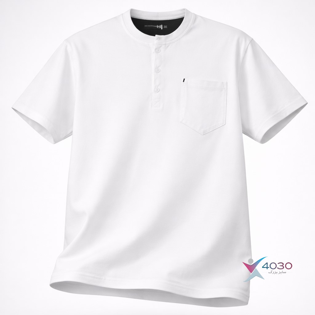 تیشرت THREE BUTTONS سایزبزرگ ( 695 ) - Image 10