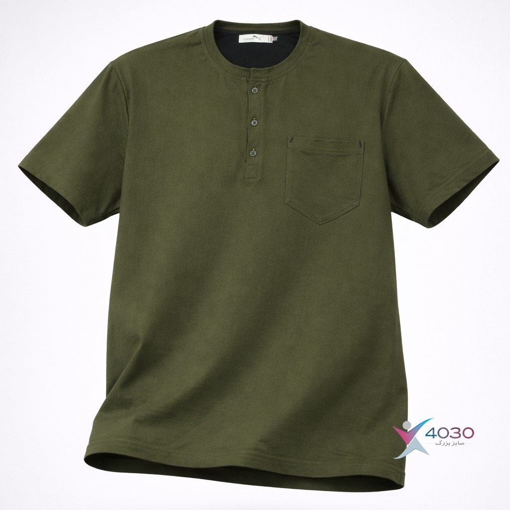 تیشرت THREE BUTTONS سایزبزرگ ( 695 ) - Image 11