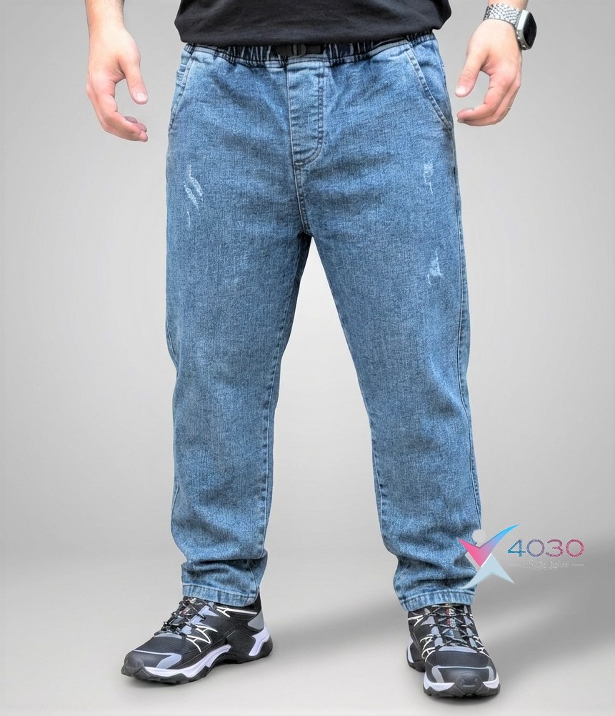 شلوار جین کمرکش ZARA دمپا ساده سایزبزرگ ( 3818 ) - Image 7