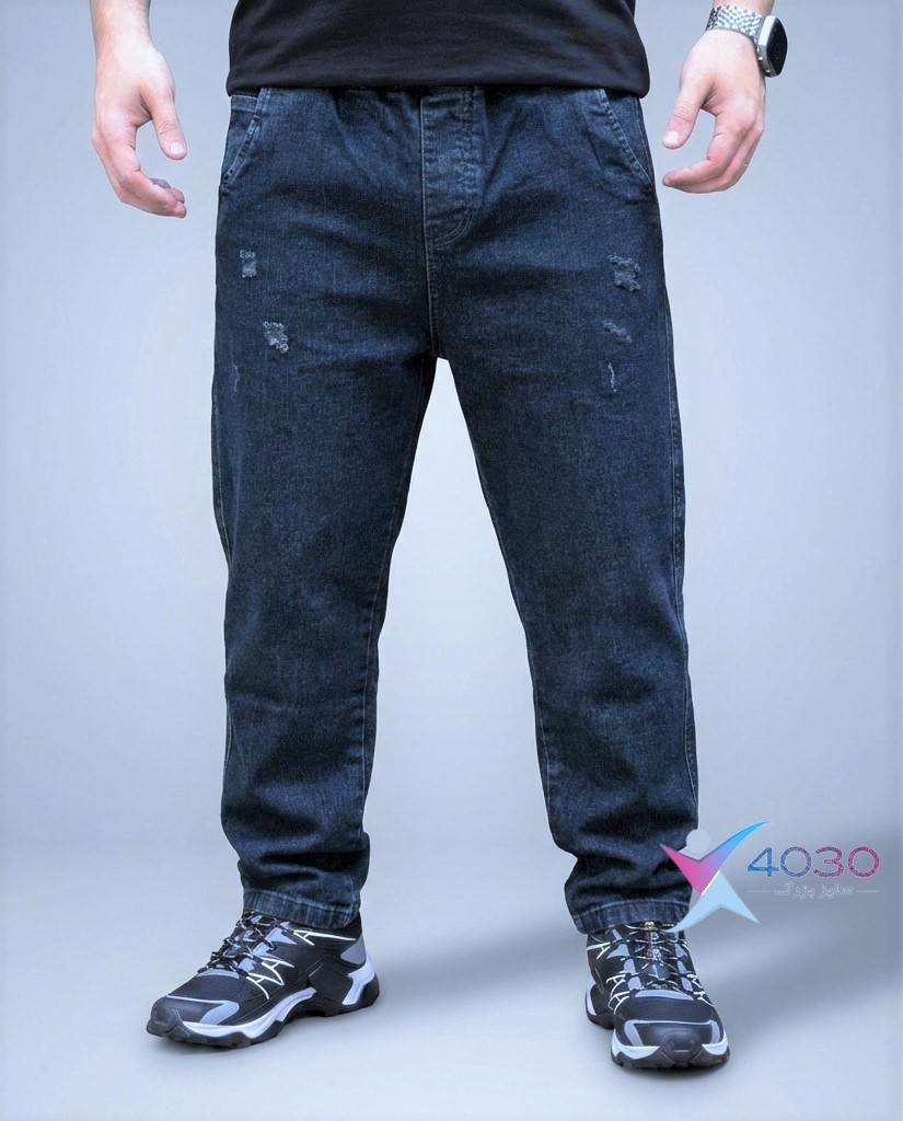 شلوار جین کمرکش ZARA دمپا ساده سایزبزرگ ( 3818 ) - Image 6