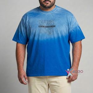 تیشرت لانگ پشت طرح دار Wang سایزبزرگ ( 666 )