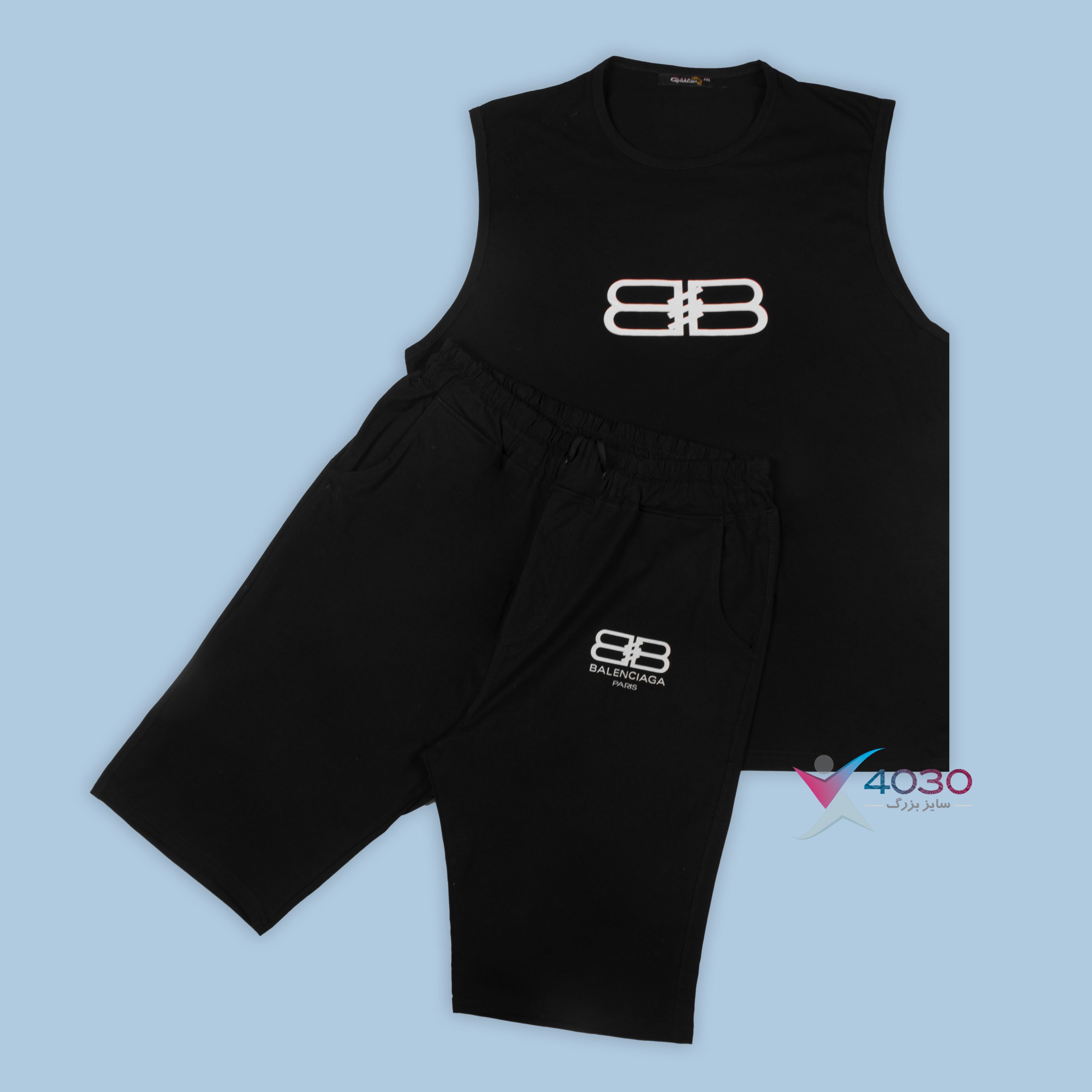 ست کاور و شلوارک BALENCIAGA سایزبزرگ ( 8303 ) - Image 3