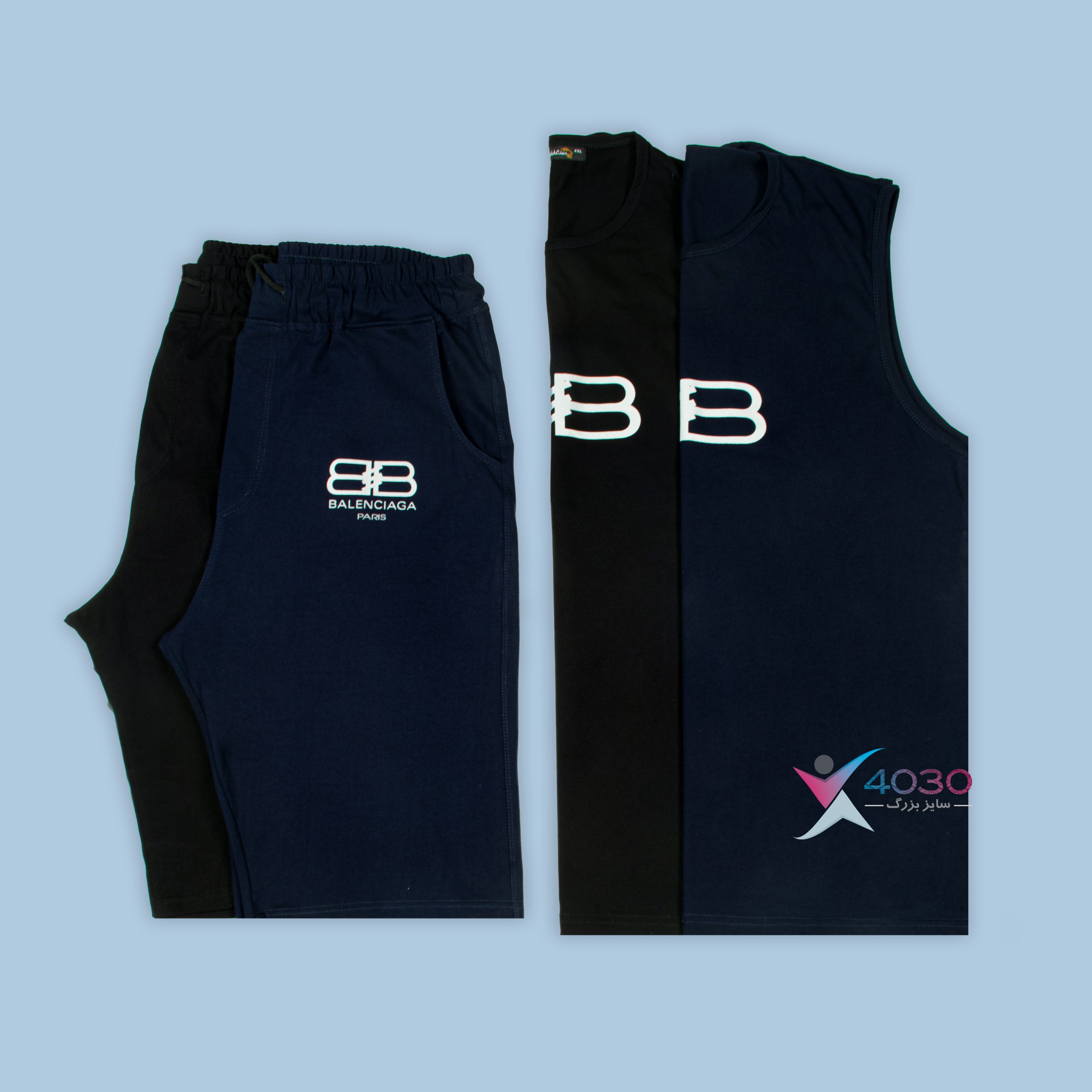 ست کاور و شلوارک BALENCIAGA سایزبزرگ ( 8303 )