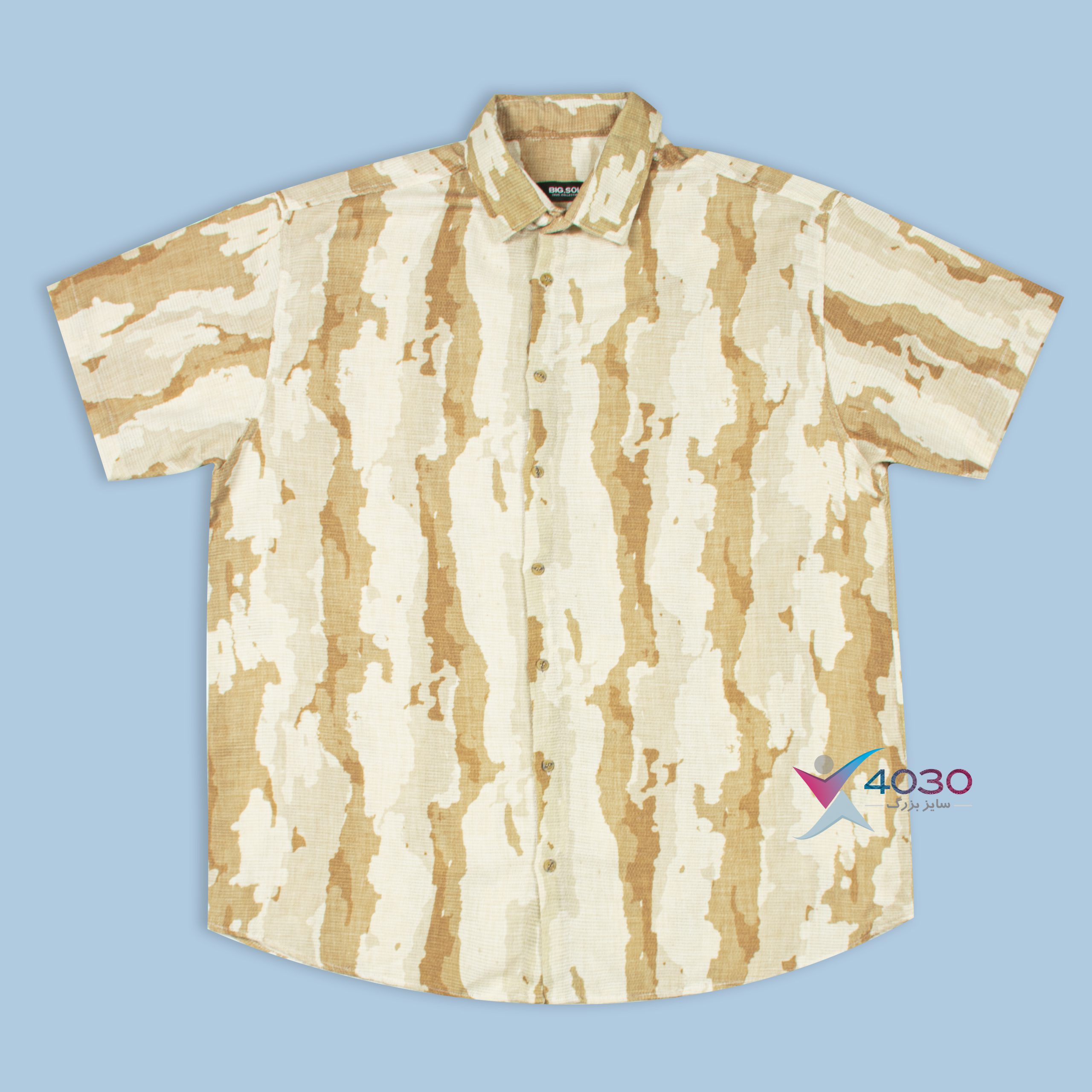 پیراهن آستین کوتاه چریکی سایزبزرگ ( 2749 ) - Image 4