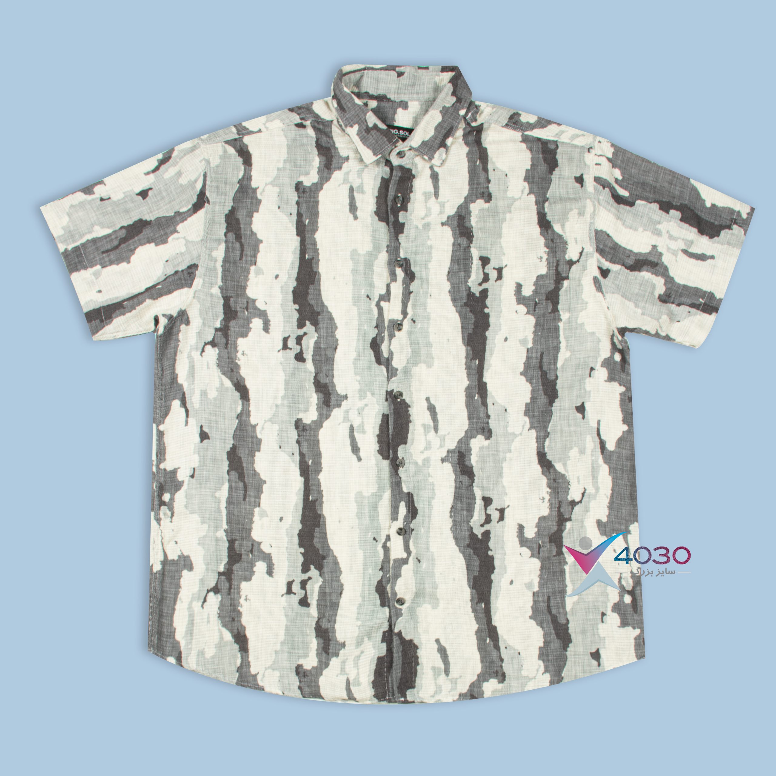 پیراهن آستین کوتاه چریکی سایزبزرگ ( 2749 ) - Image 2