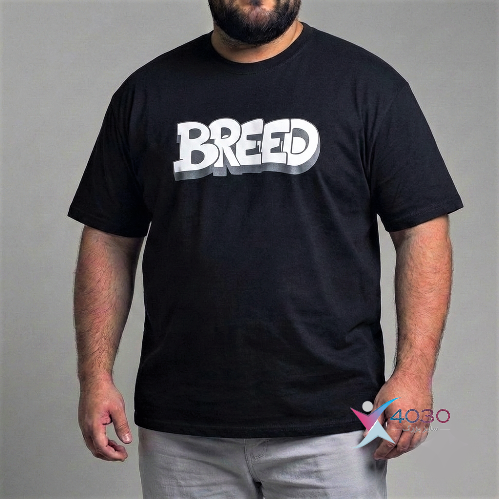 تیشرت پشت طرح دار BREED سایزبزرگ ( 714 ) - Image 2
