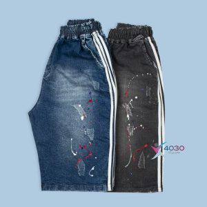 شلوارک جین stonewashed سایزبزرگ ( 3829 )