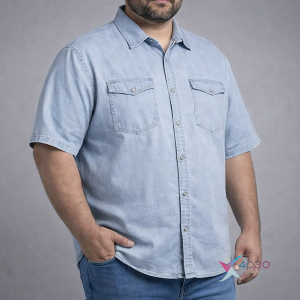 پیراهن کتان آستین کوتاه Levi’s سایزبزرگ ( 2753 )