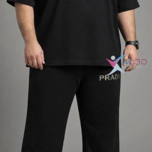 ست تیشرت و شلوار PRADA سایزبزرگ ( 8307 )
