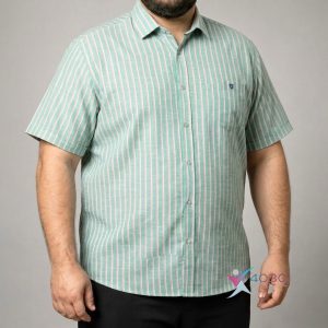 پیراهن راه راه آستین کوتاه Stripes سایزبزرگ ( 2750 )
