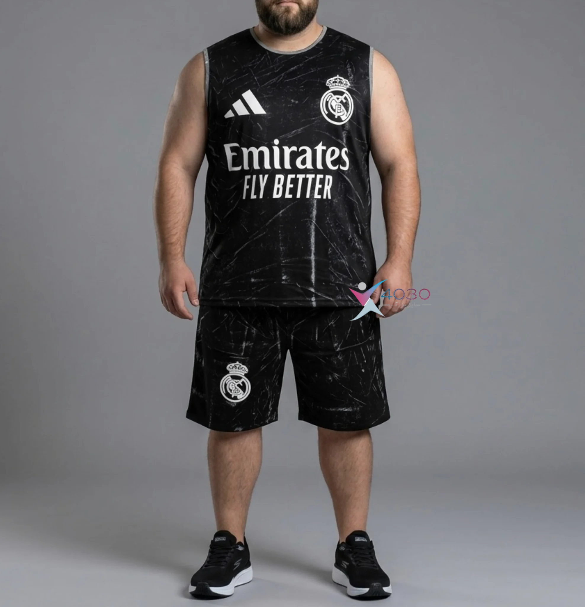 ست کاور و شلوارک Real Madrid سایز بزرگ مردانه ( 8325 )