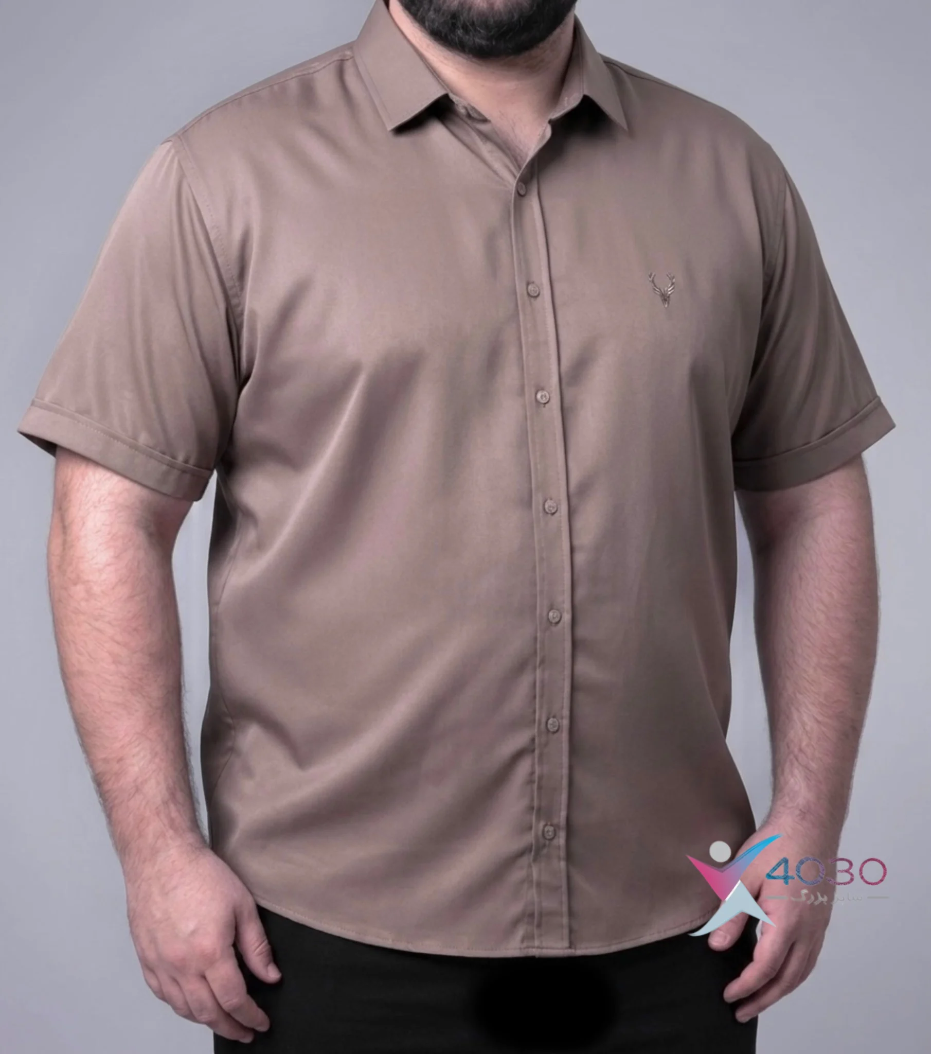 پیراهن آستین کوتاه BASIC سایز بزرگ مردانه ( 2779 ) - Image 35